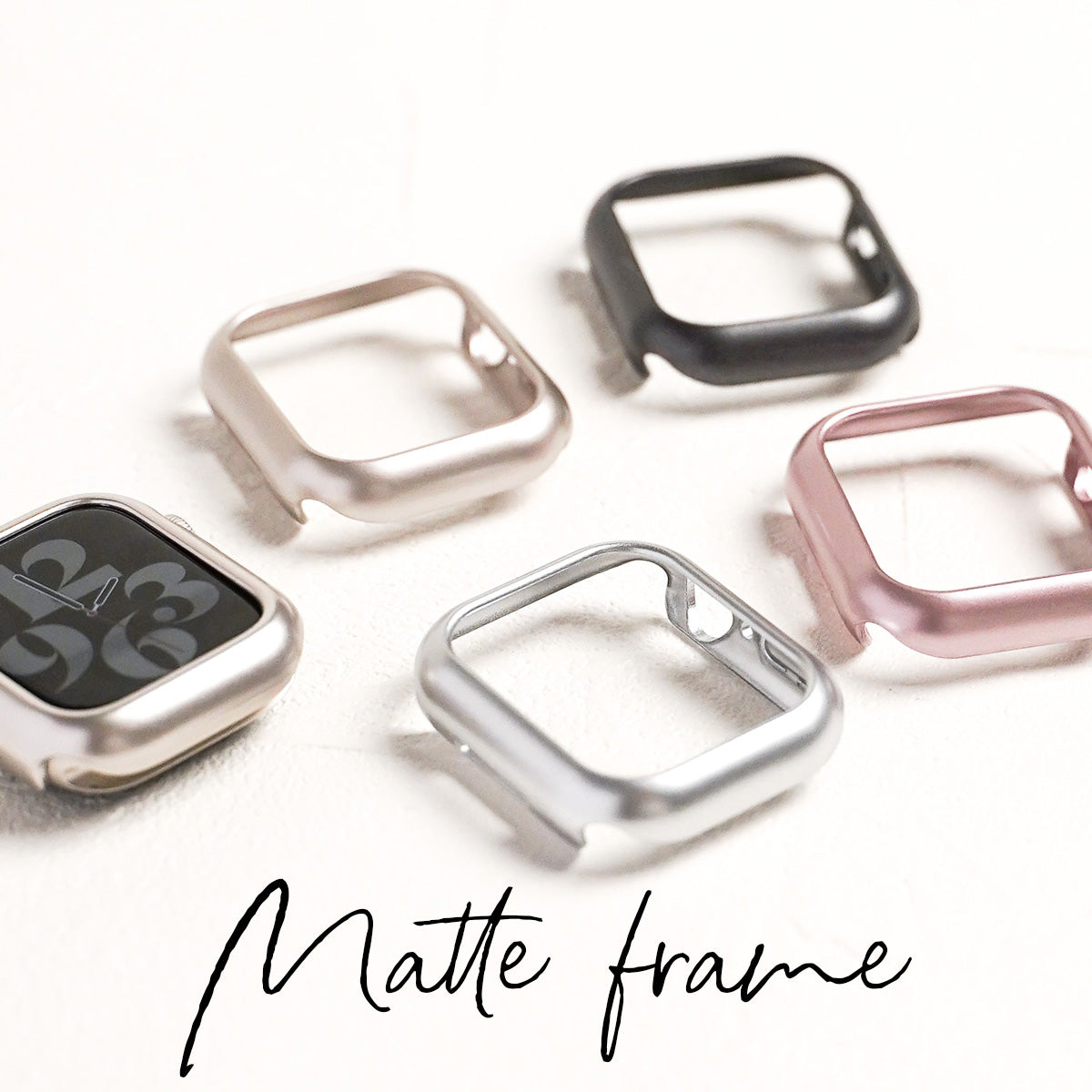 マット 保護フレーム ガラスなし ハードタイプ アップルウォッチ