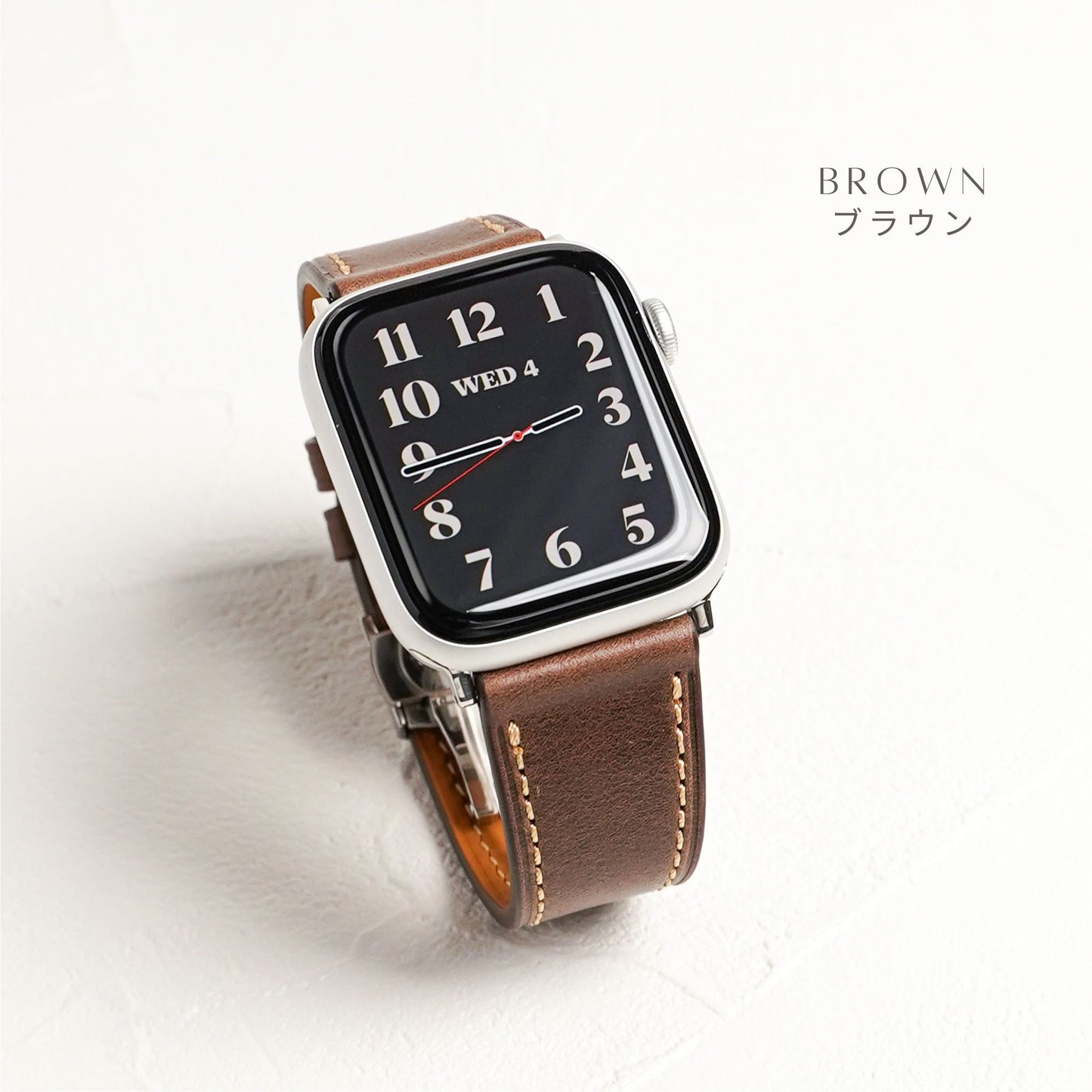 Dバックル レザー メンズ 本革 アップルウォッチバンド Apple Watch ベルト