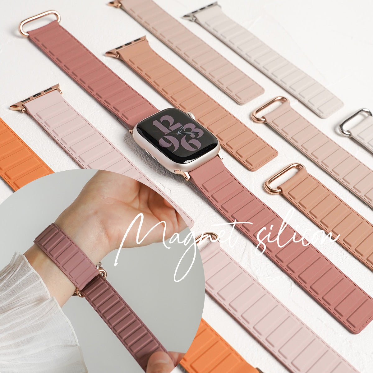 マグネット シリコン アップルウォッチバンド Apple Watch ベルト