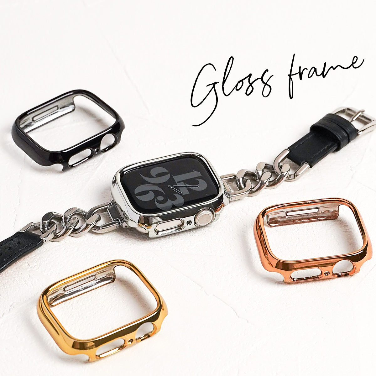 メッキ 保護フレーム ガラスなし ハードタイプ アップルウォッチ ケース Apple Watch