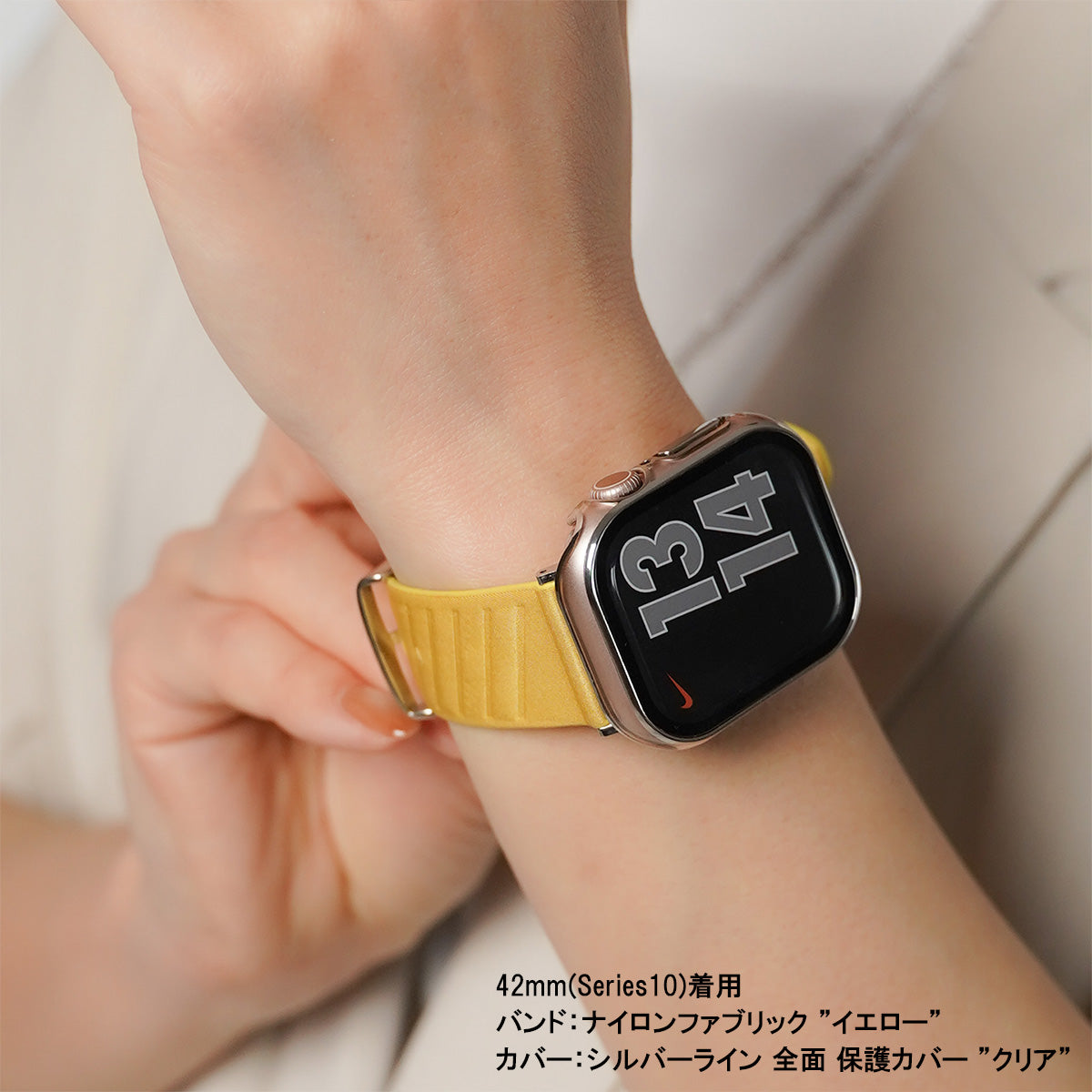 ナイロンファブリック ユニセックス ストライプ アップルウォッチバンド Apple Watch ベルト