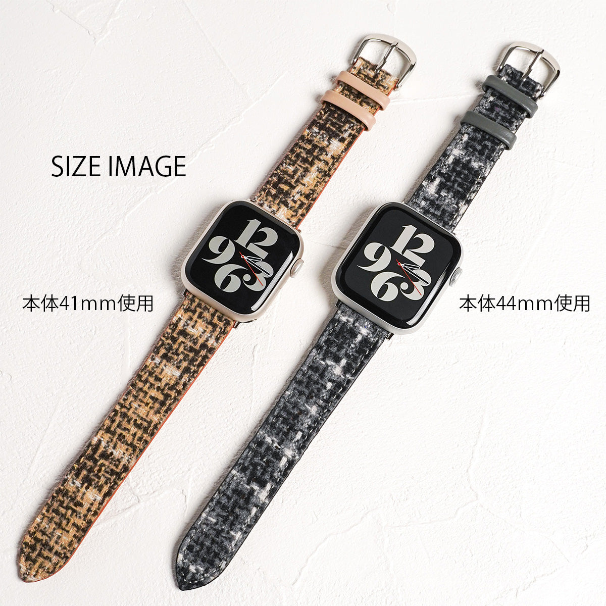 Tweed Leather Apple Watch Band Plaid Apple Watch