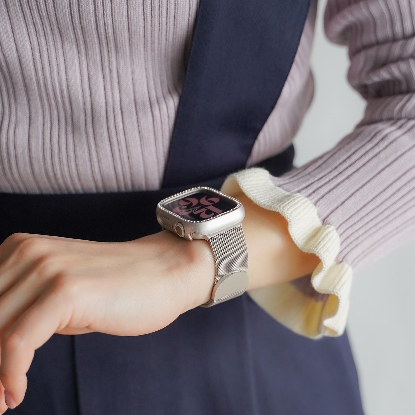 ミラネーゼ マグネット ステンレス メッシュ アップルウォッチバンド Apple Watch ベルト