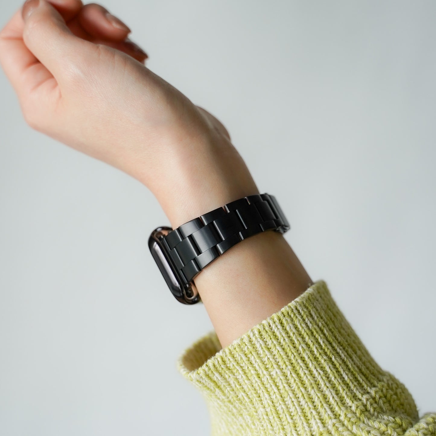 ステンレス 工具不要 三連 アップルウォッチバンド Apple Watch ベルト