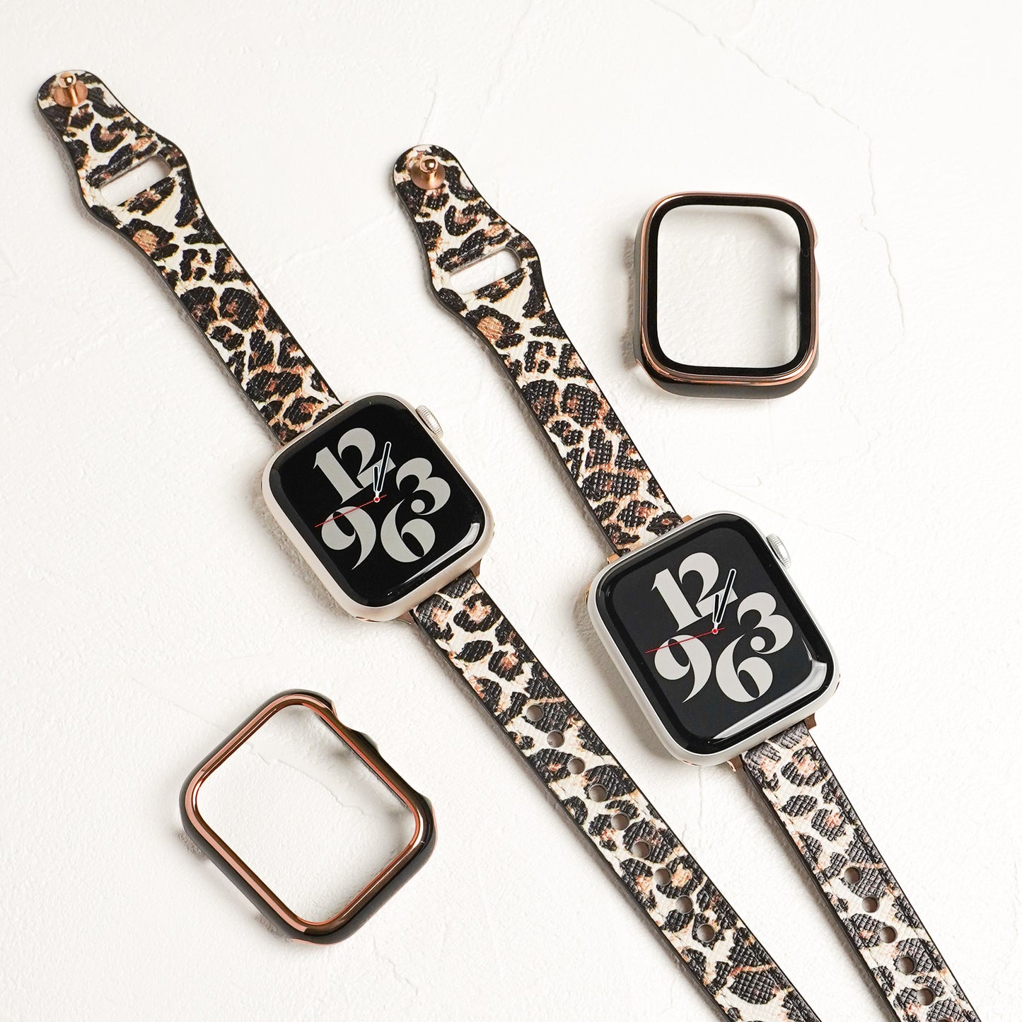レオパード スリムレザー アップルウォッチバンド ヒョウ柄 Apple Watch ベルト