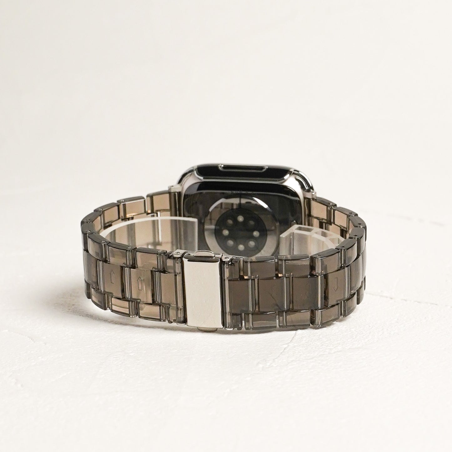クリア 3連 樹脂 アップルウォッチバンド 透明 Apple Watch ベルト