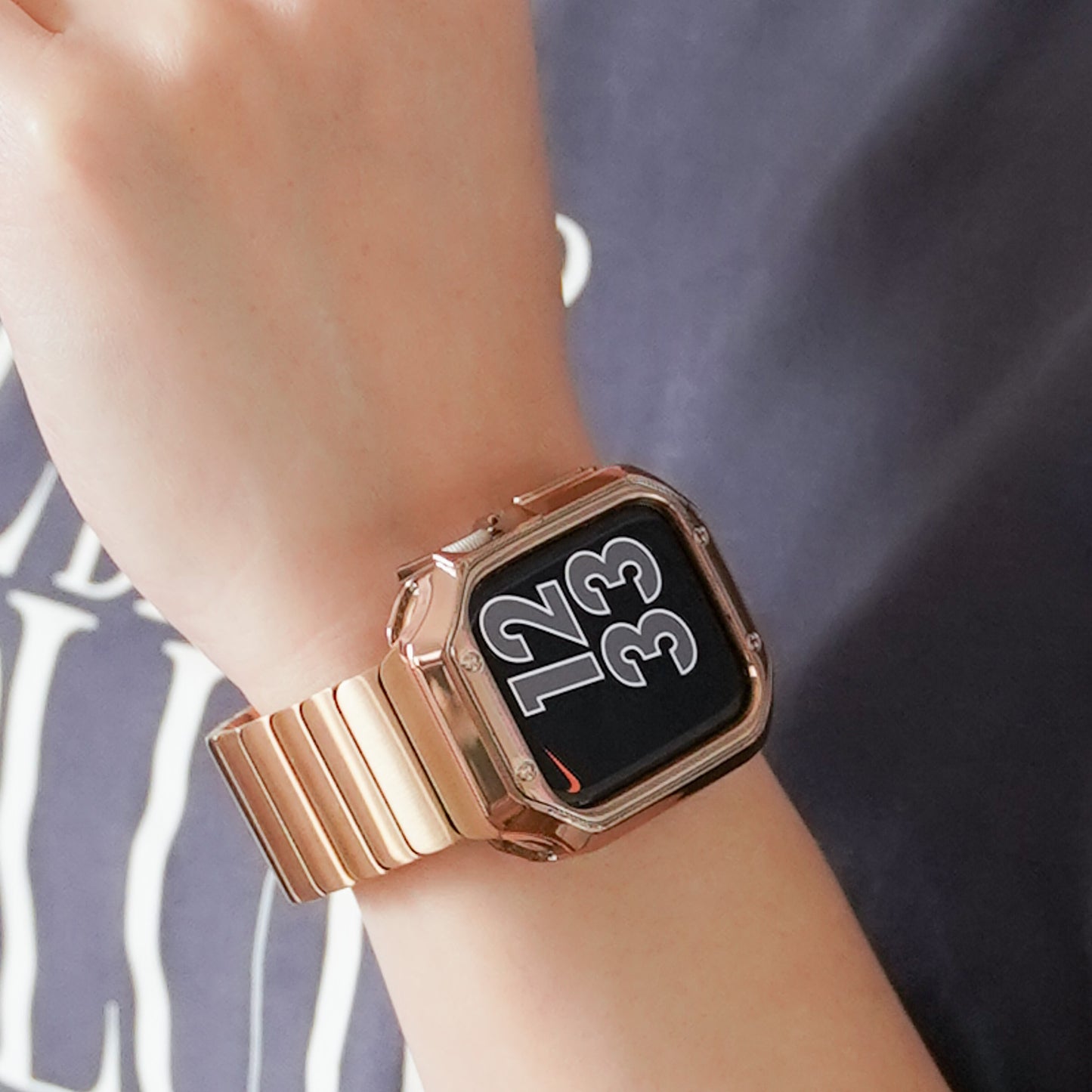 TPU メッキ スクエア 保護フレーム ソフトタイプ アップルウォッチ ハーフカバー ケース Apple Watch