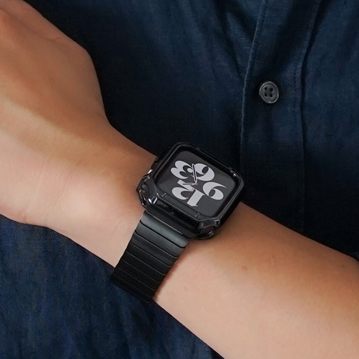 TPU メッキ スクエア 保護フレーム ソフトタイプ アップルウォッチ ハーフカバー ケース Apple Watch