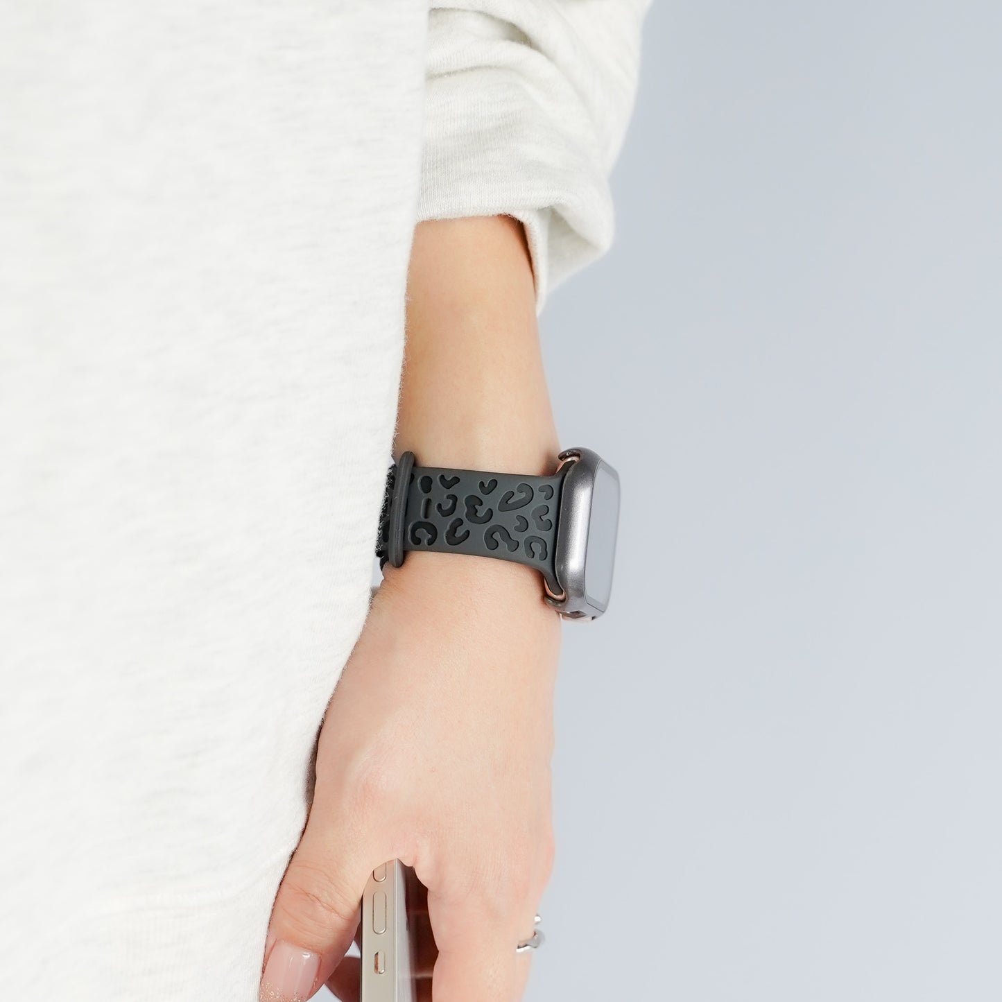 レオパード シリコン ツートンカラー アップルウォッチバンド Apple Watch ヒョウ柄 ベルト