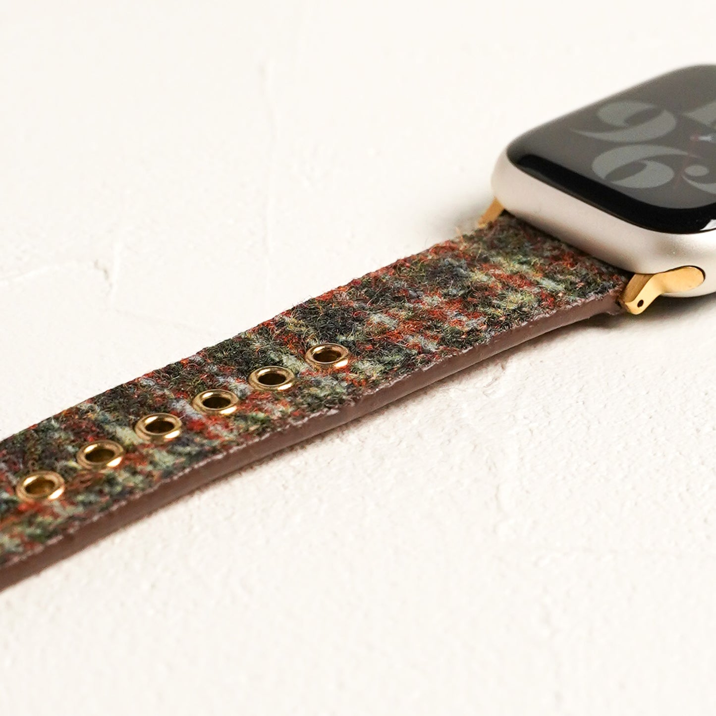 ウール レザー チェック柄 アップルウォッチバンド Apple Watch ベルト