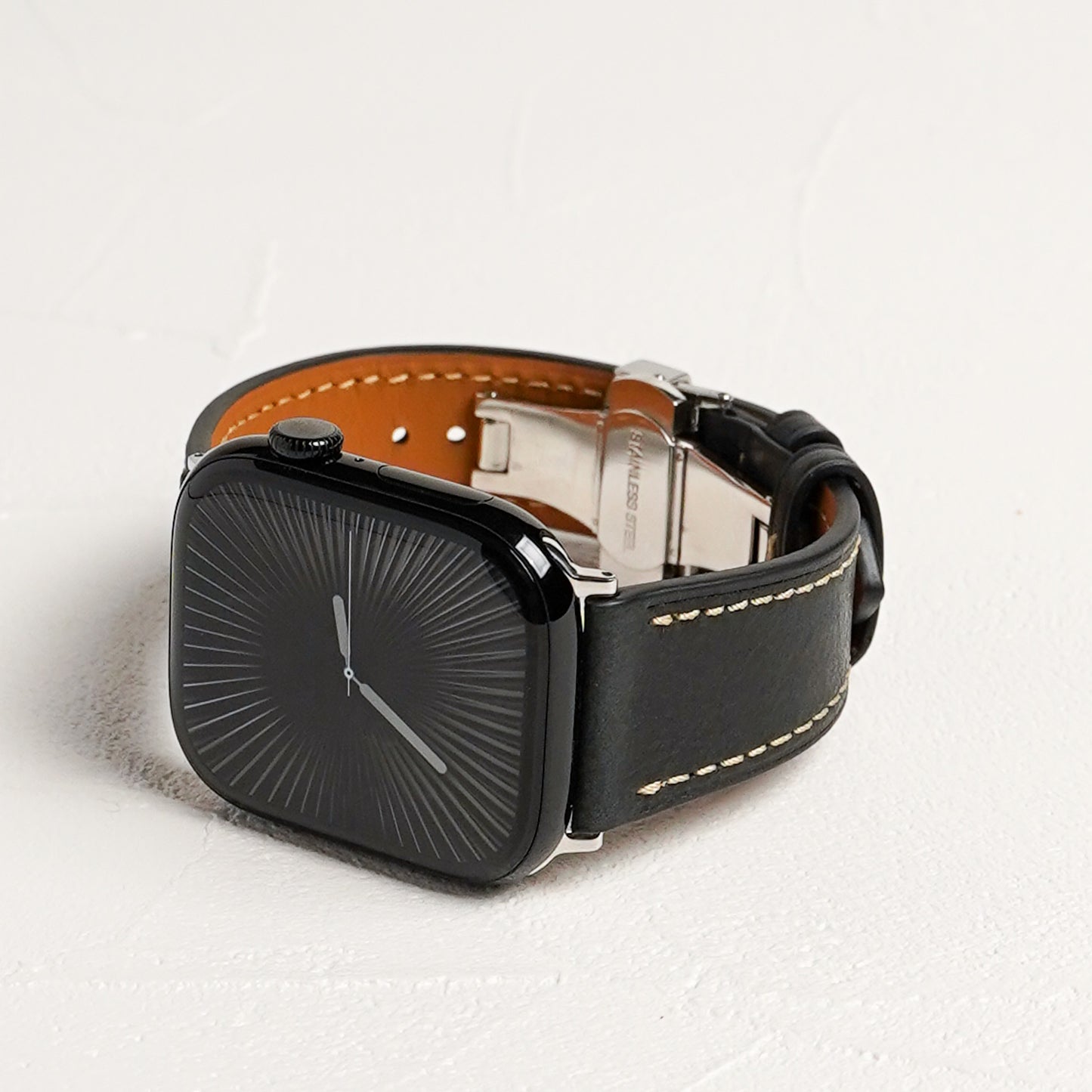 Dバックル レザー メンズ 本革 アップルウォッチバンド Apple Watch ベルト