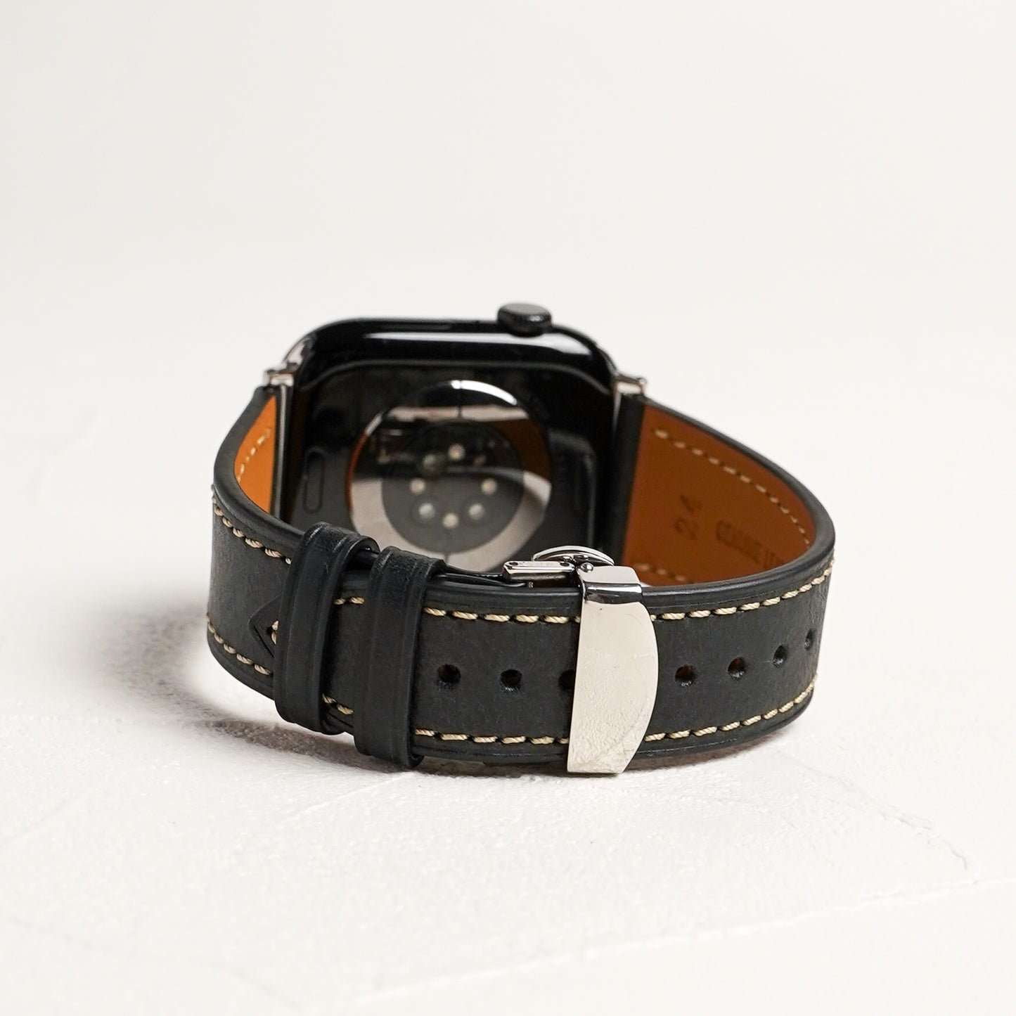 Dバックル レザー メンズ 本革 アップルウォッチバンド Apple Watch ベルト