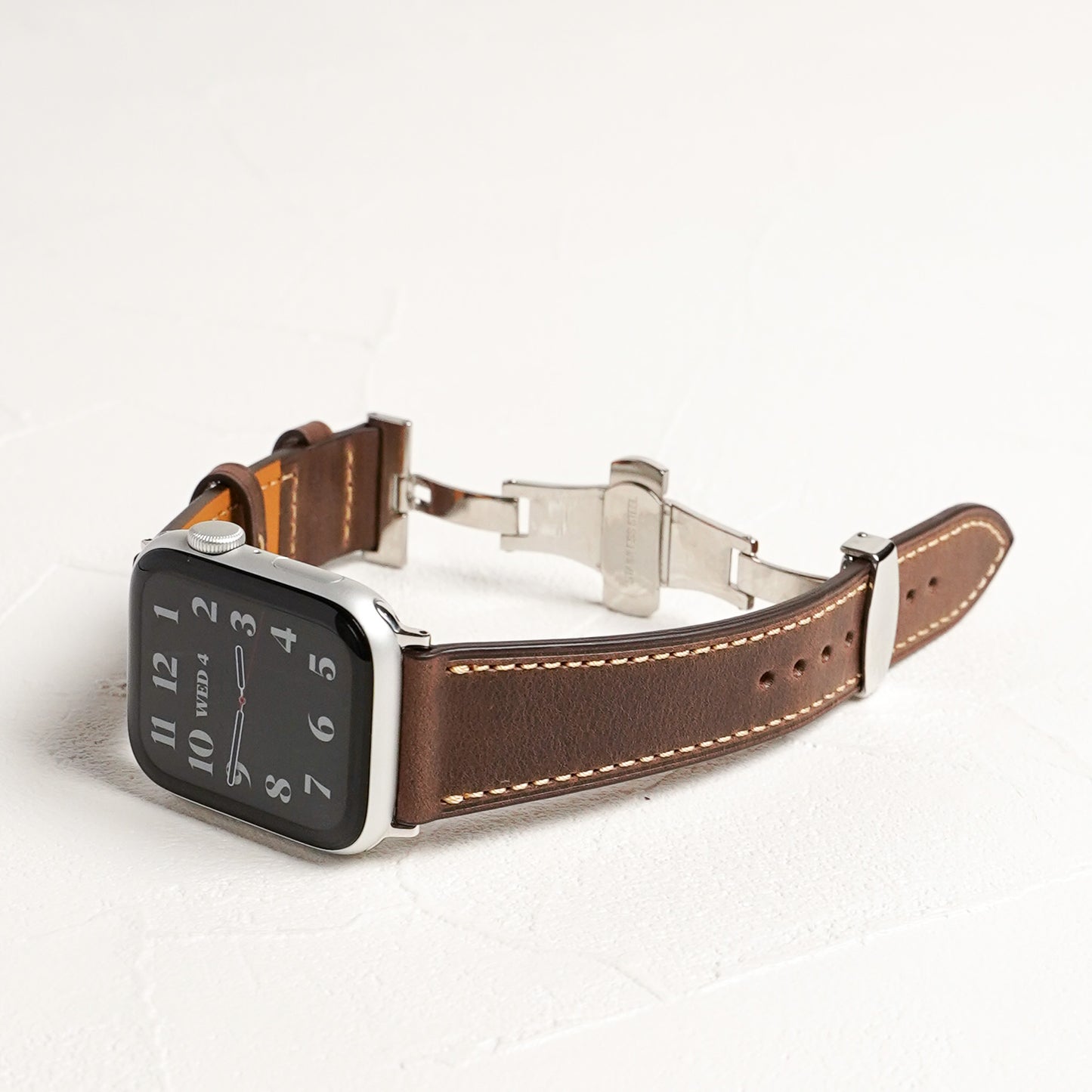Dバックル レザー メンズ 本革 アップルウォッチバンド Apple Watch ベルト