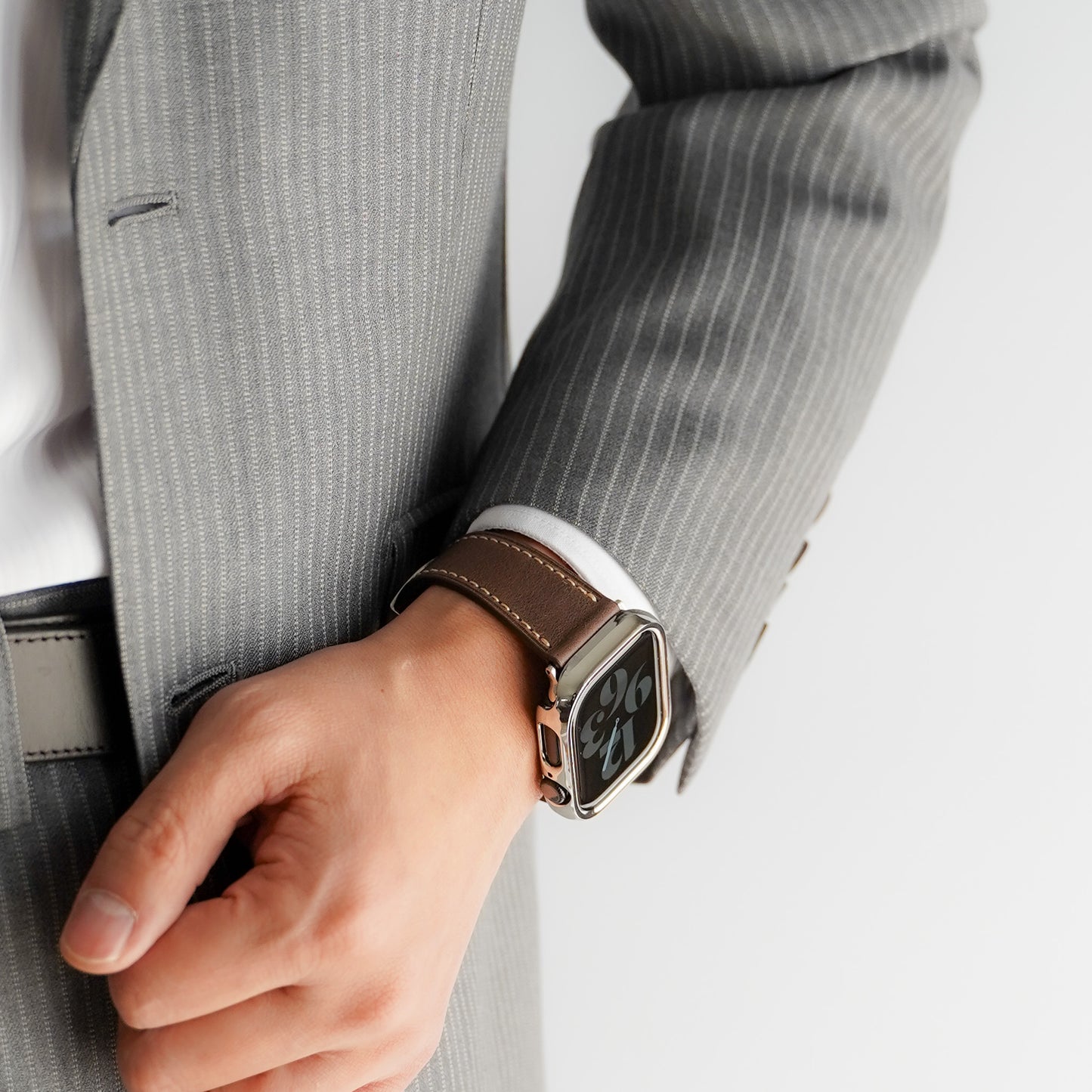 Dバックル レザー メンズ 本革 アップルウォッチバンド Apple Watch ベルト