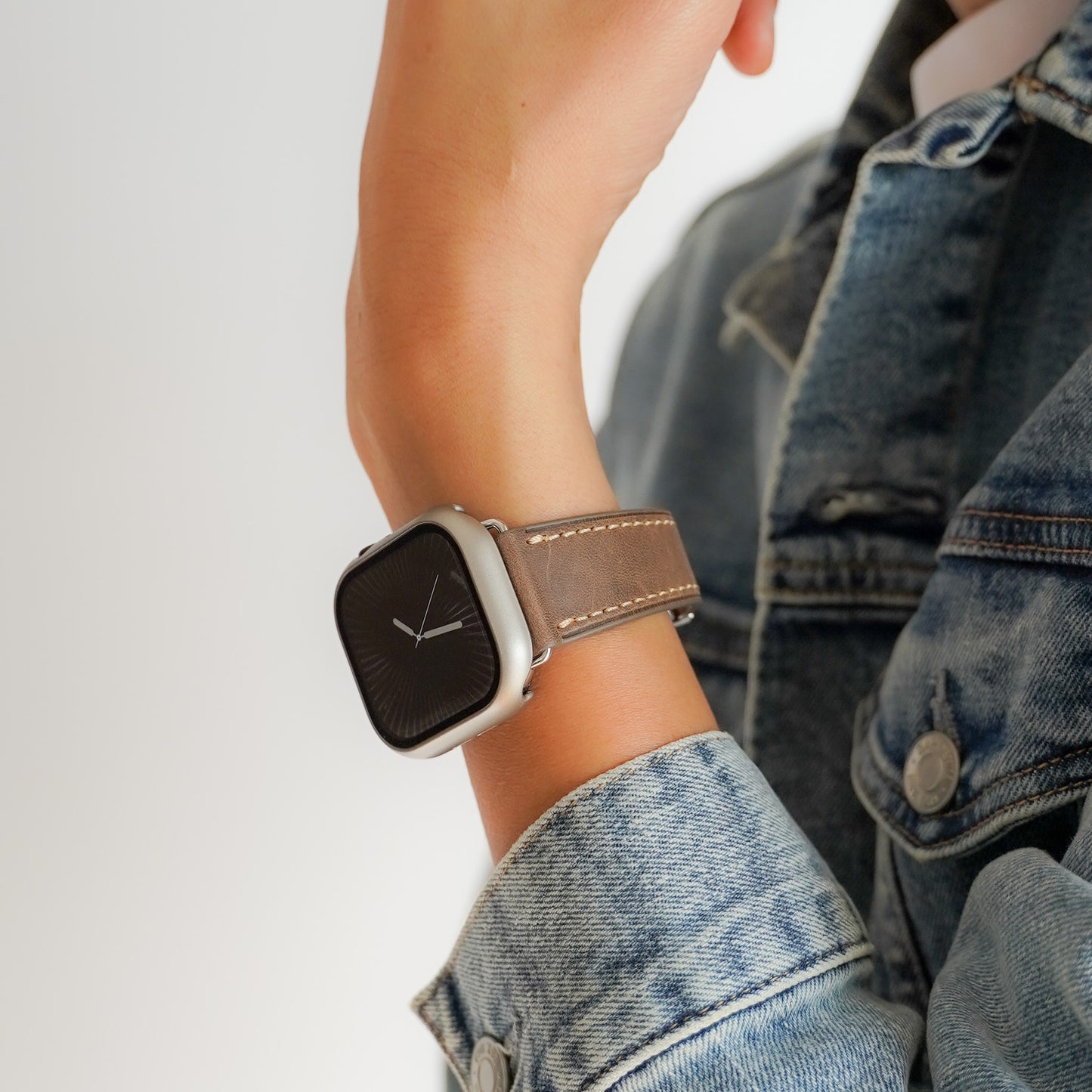 Dバックル レザー メンズ 本革 アップルウォッチバンド Apple Watch ベルト