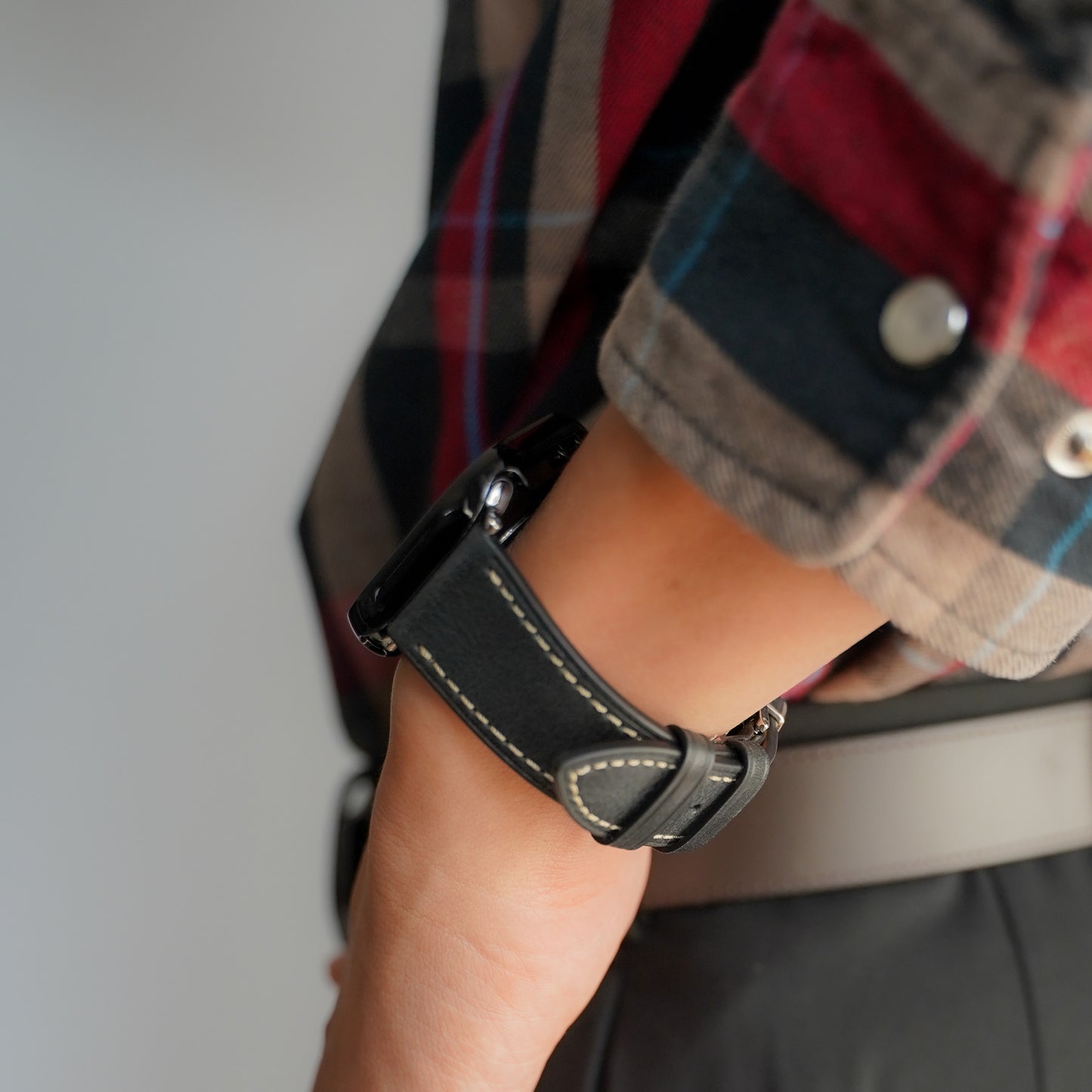 Dバックル レザー メンズ 本革 アップルウォッチバンド Apple Watch ベルト