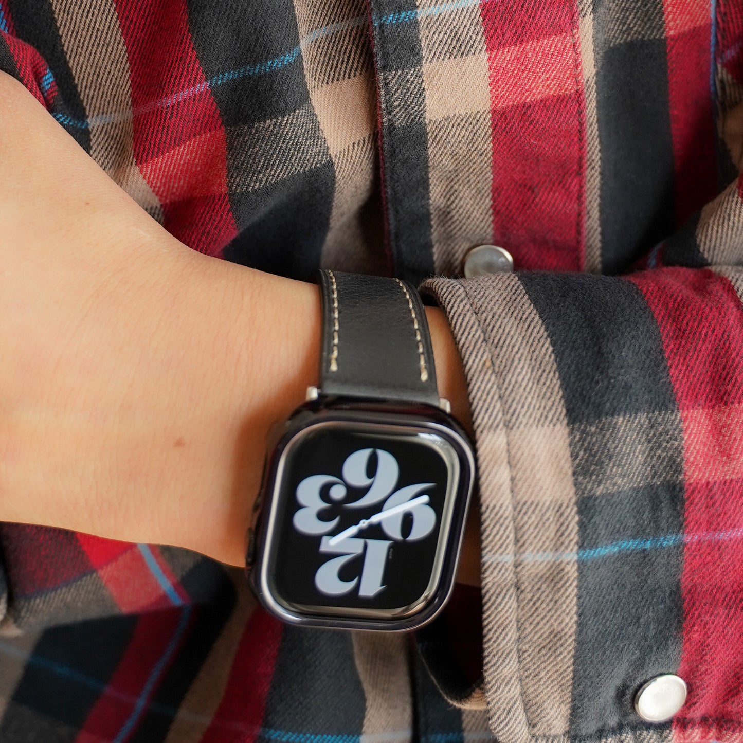 Dバックル レザー メンズ 本革 アップルウォッチバンド Apple Watch ベルト
