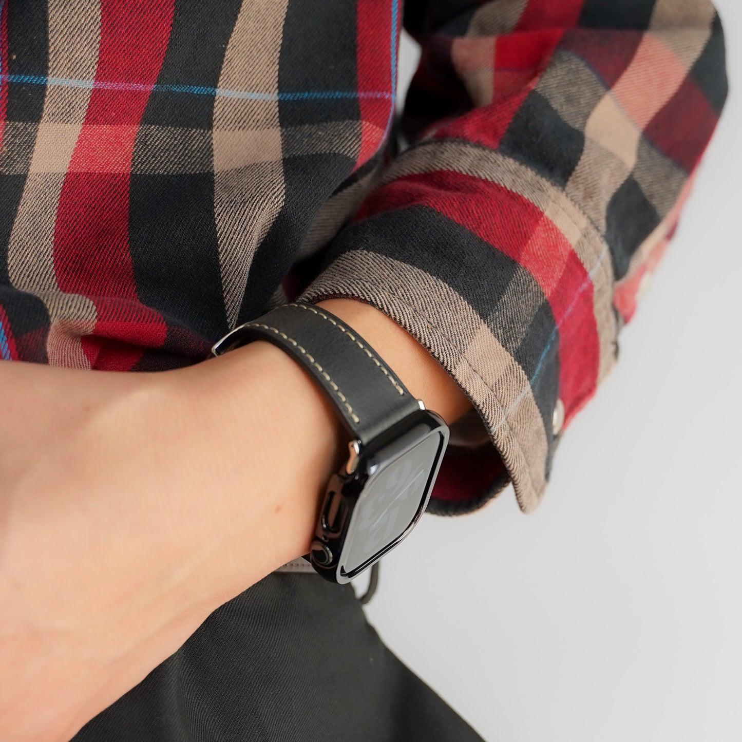 Dバックル レザー メンズ 本革 アップルウォッチバンド Apple Watch ベルト