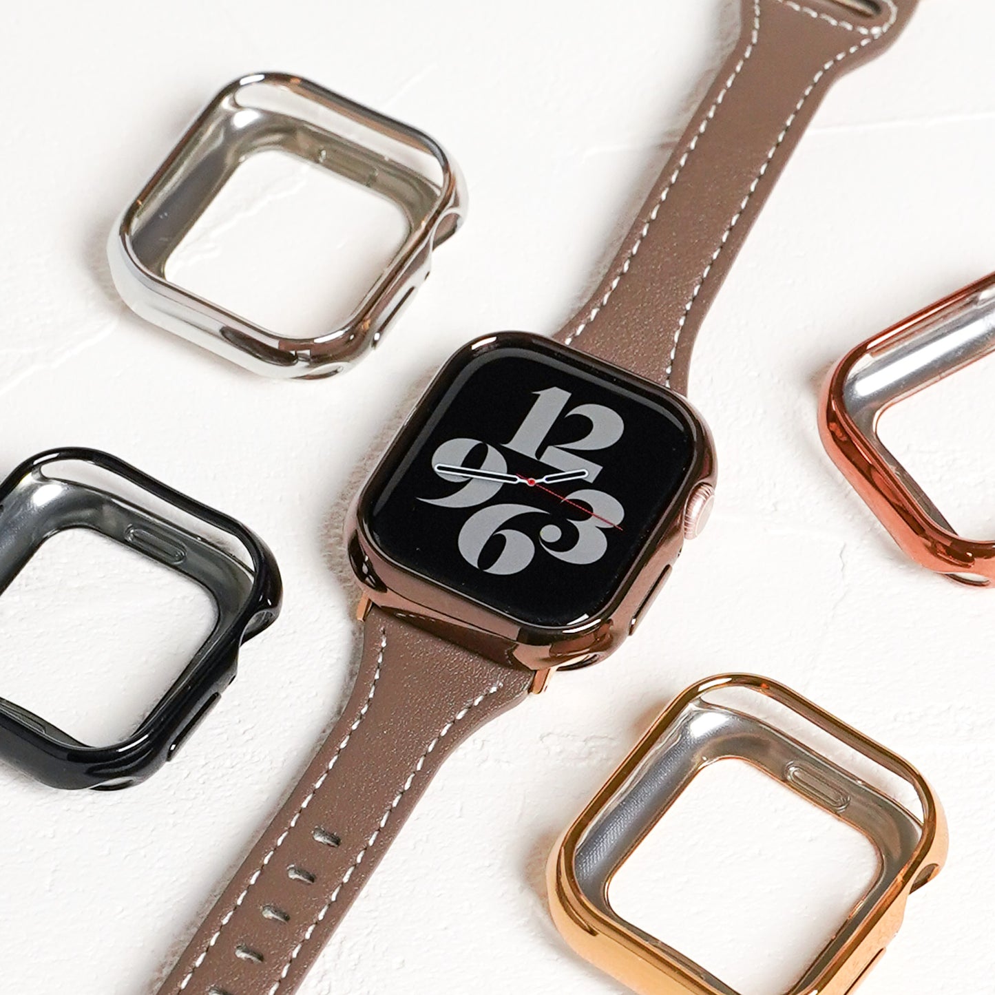 TPUハーフ 保護フレーム ソフトタイプ アップルウォッチ ハーフカバー ケース Apple Watch