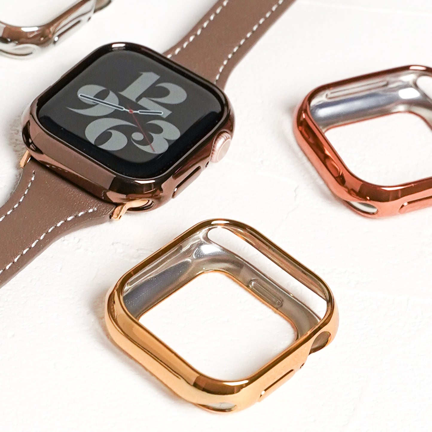 TPUハーフ 保護フレーム ソフトタイプ アップルウォッチ ハーフカバー ケース Apple Watch