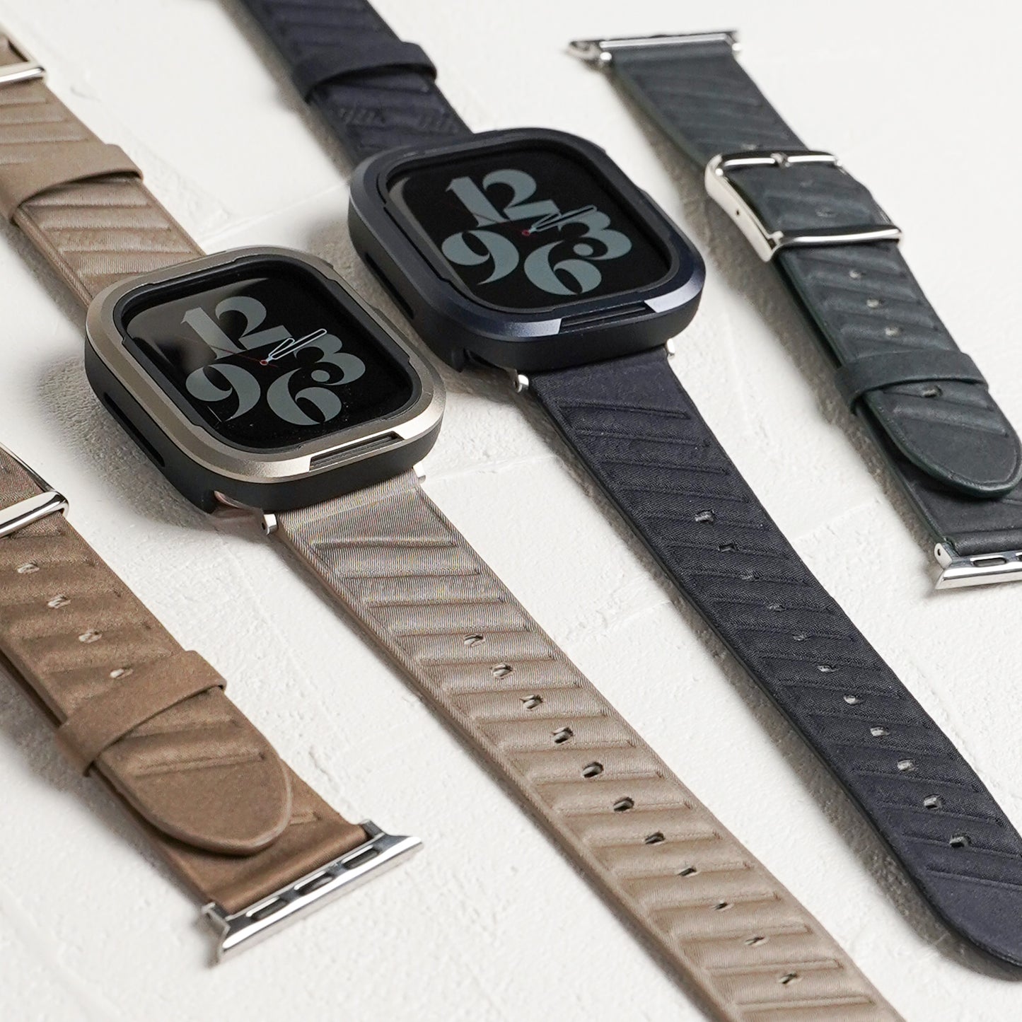 ナイロンファブリック ユニセックス ストライプ アップルウォッチバンド Apple Watch ベルト