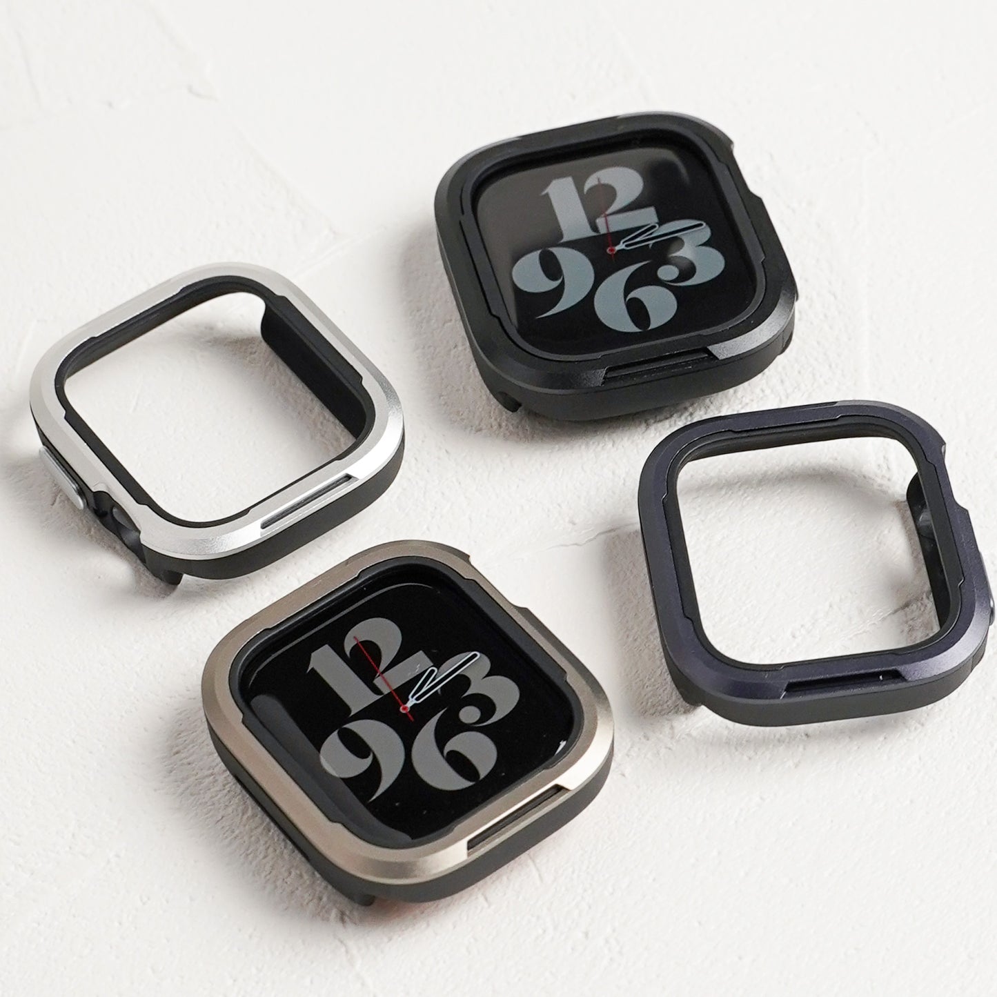 TPU×アルミ 保護フレーム ガラスなし アップルウォッチ ケース Apple Watch