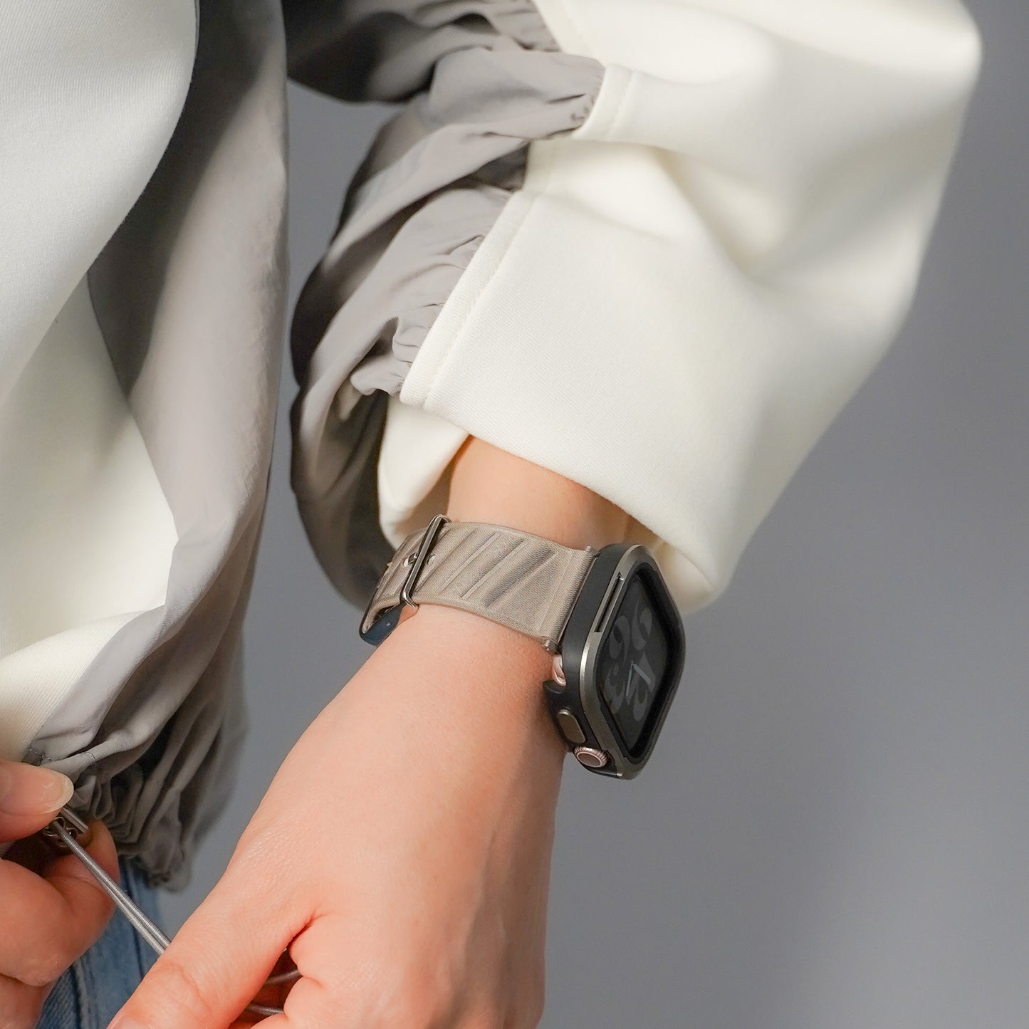 ナイロンファブリック ユニセックス ストライプ アップルウォッチバンド Apple Watch ベルト