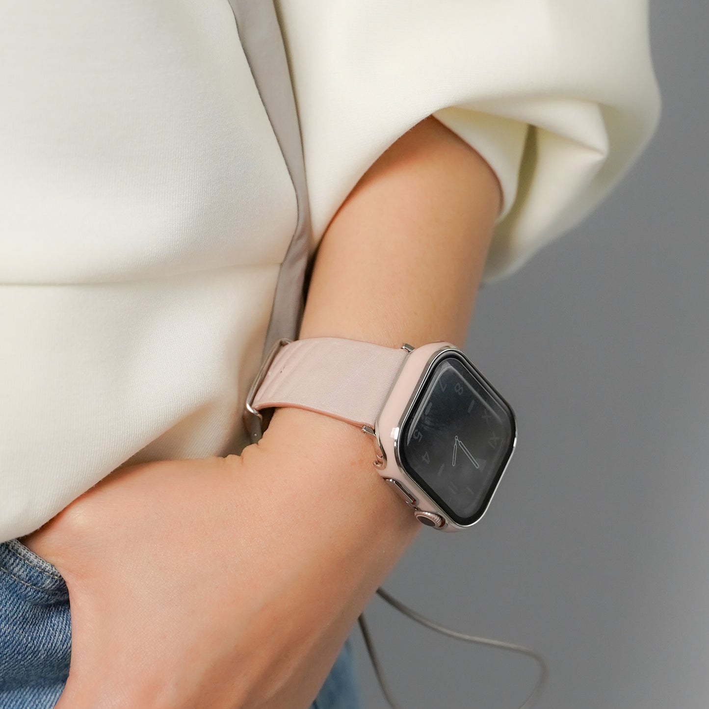 ナイロンファブリック ユニセックス ストライプ アップルウォッチバンド Apple Watch ベルト