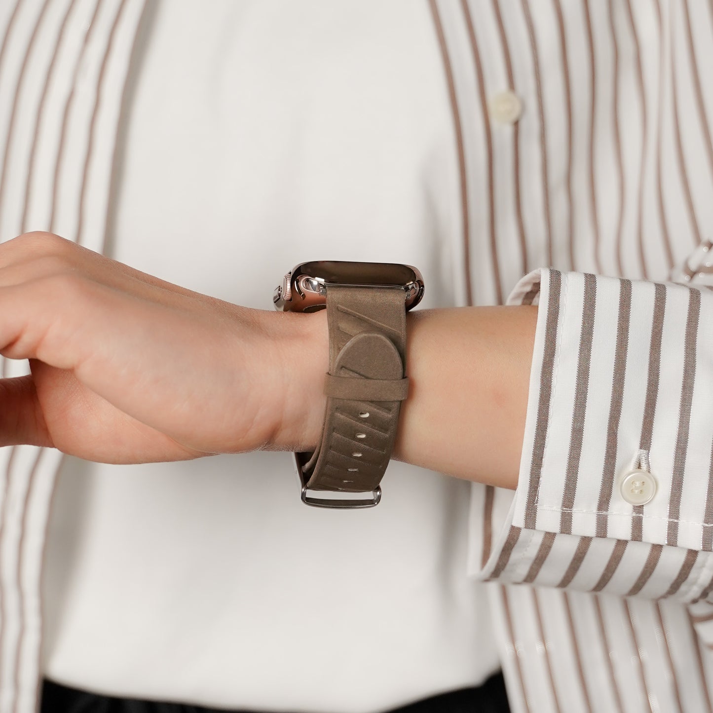 ナイロンファブリック ユニセックス ストライプ アップルウォッチバンド Apple Watch ベルト