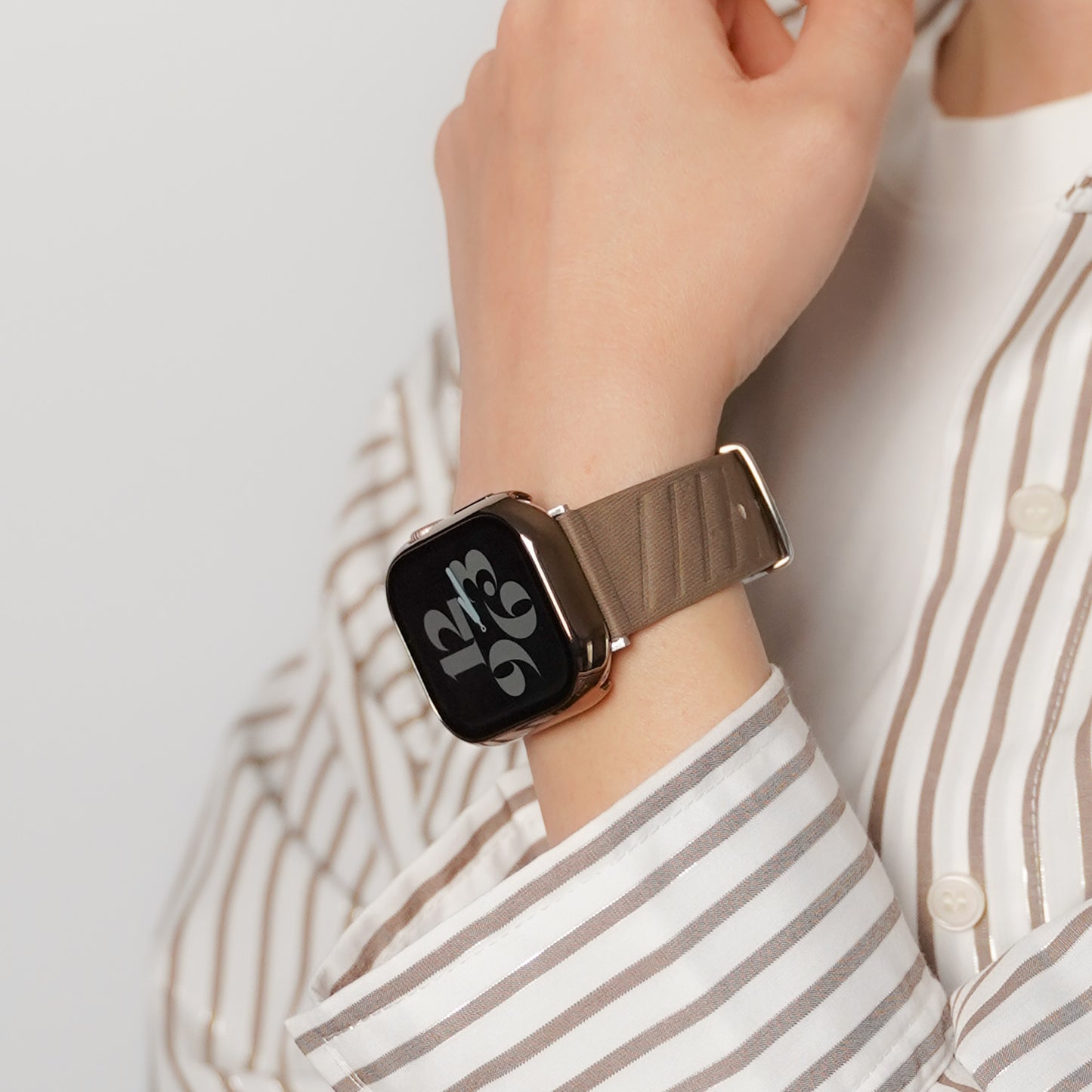 ナイロンファブリック ユニセックス ストライプ アップルウォッチバンド Apple Watch ベルト