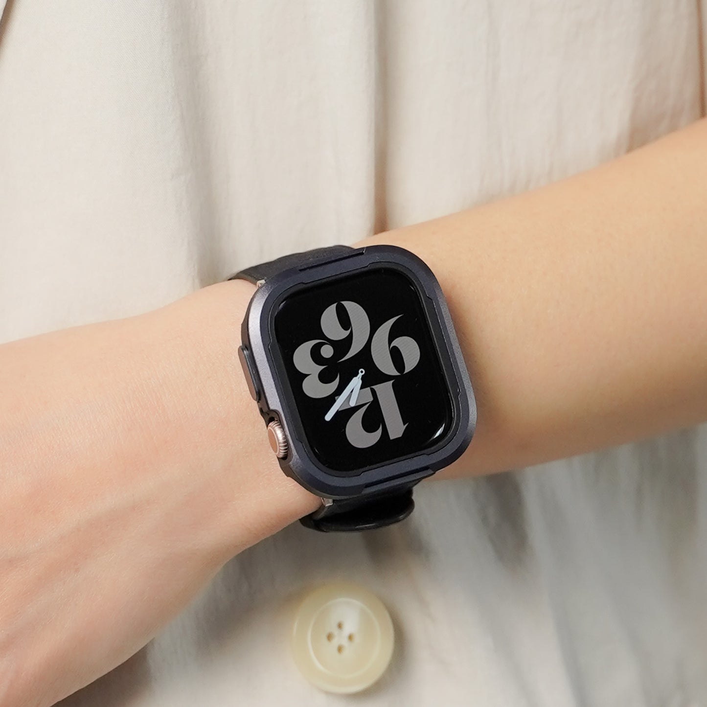 TPU×アルミ 保護フレーム ガラスなし アップルウォッチ ケース Apple Watch