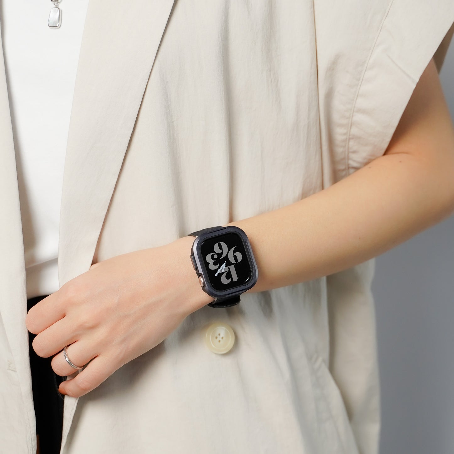 TPU×アルミ 保護フレーム ガラスなし アップルウォッチ ケース Apple Watch