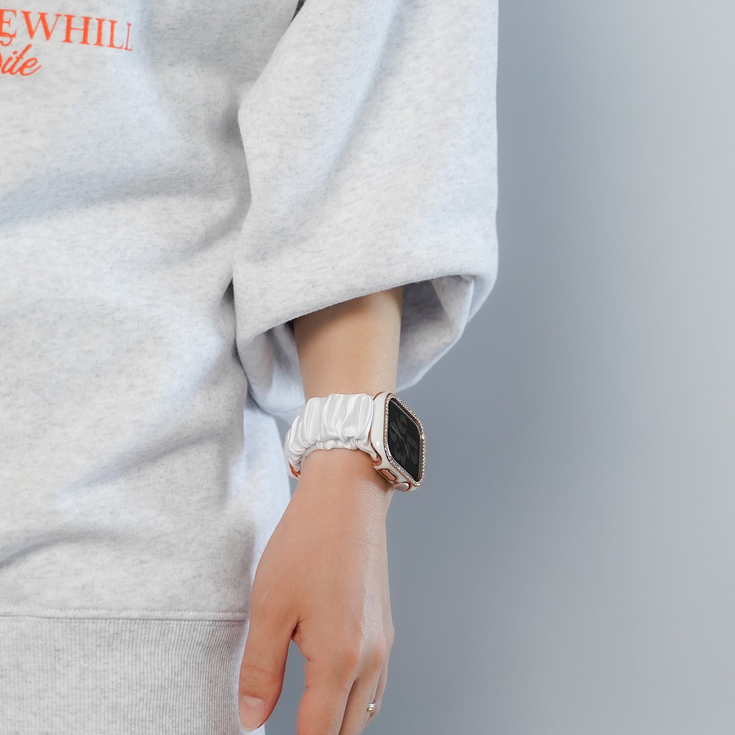 【NEW】シュシュ風 サテン アップルウォッチバンド Apple Watch ベルト