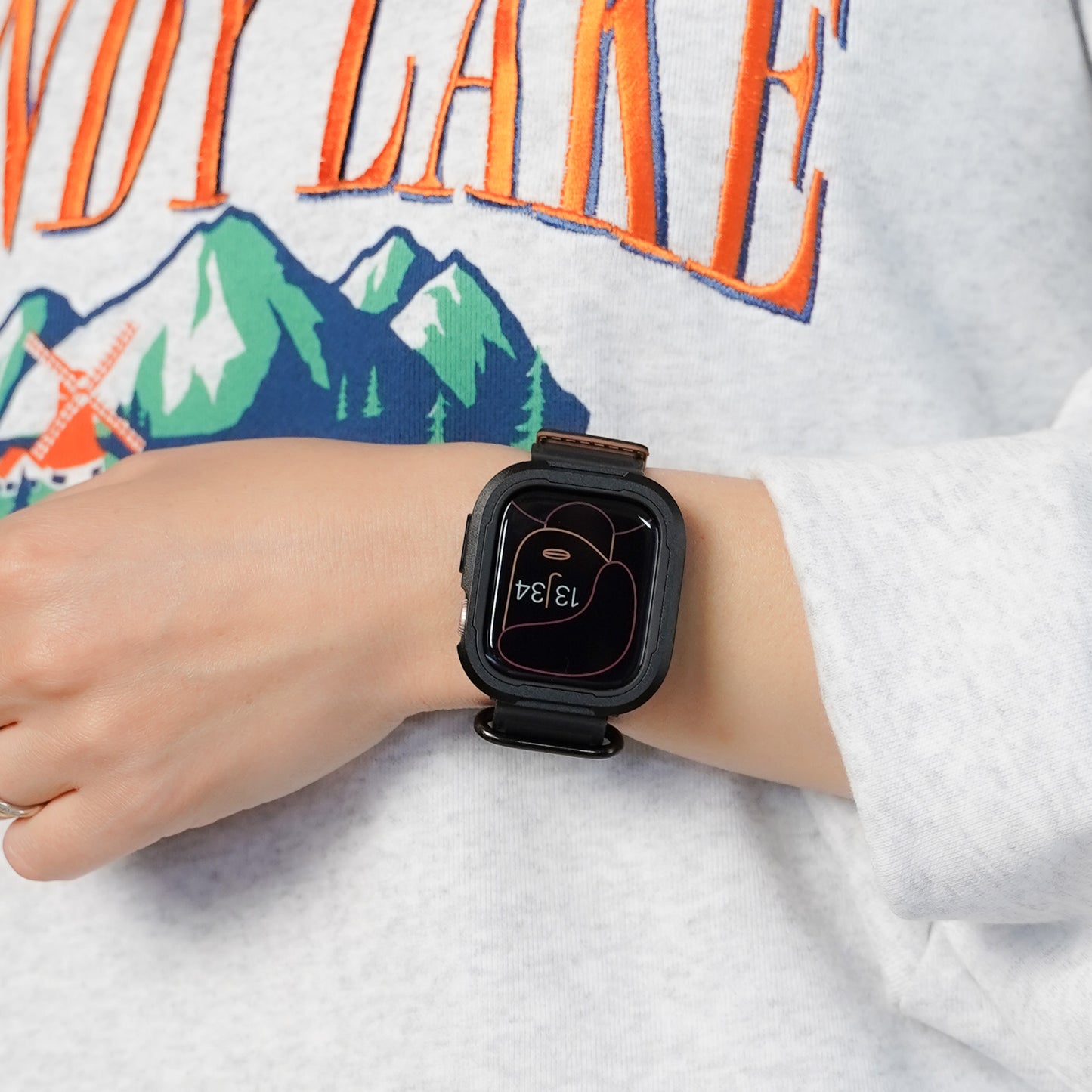TPU×アルミ 保護フレーム ガラスなし アップルウォッチ ケース Apple Watch