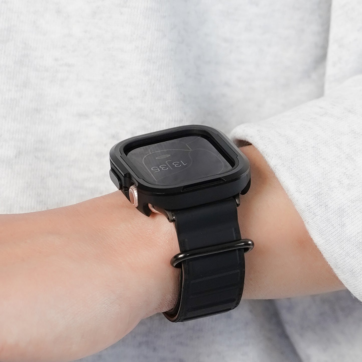 TPU×アルミ 保護フレーム ガラスなし アップルウォッチ ケース Apple Watch