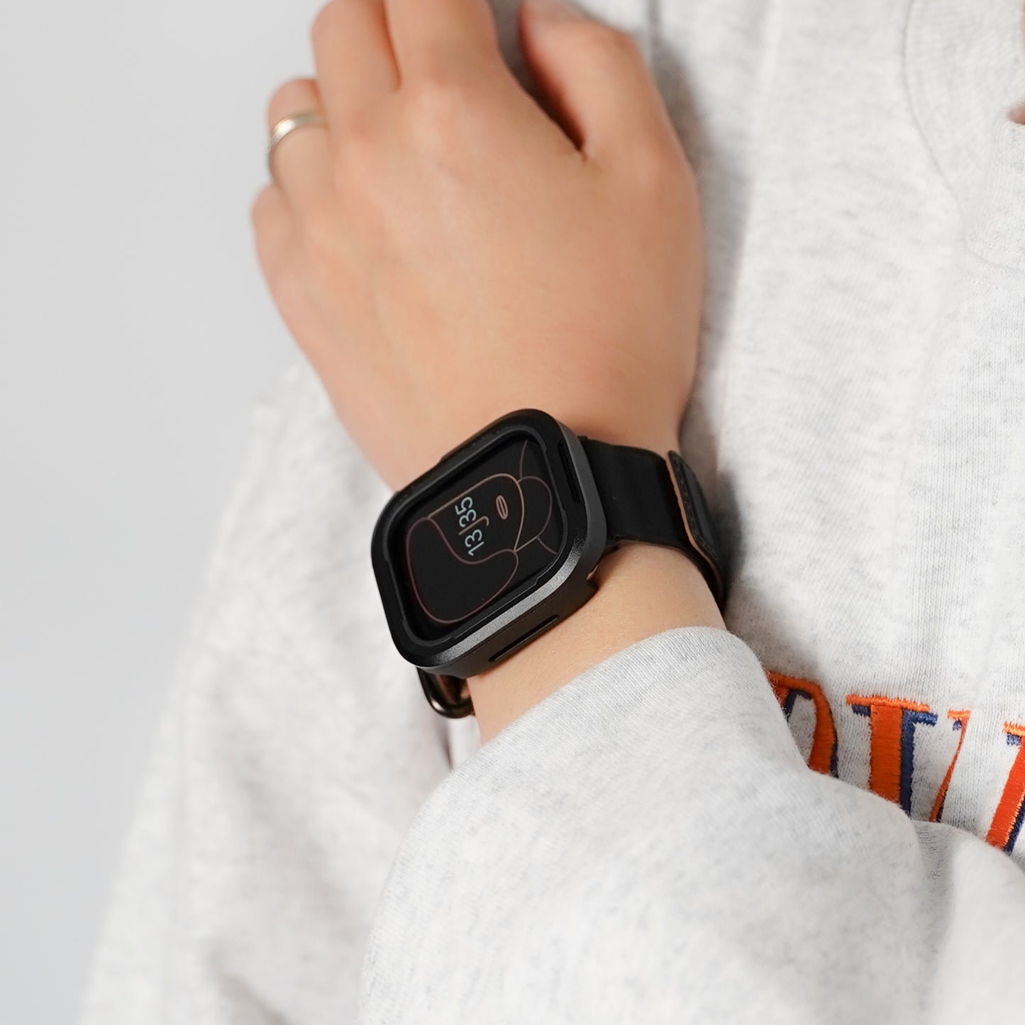 TPU×アルミ 保護フレーム ガラスなし アップルウォッチ ケース Apple Watch