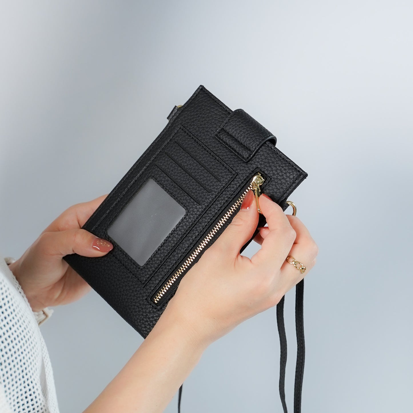【NEW】スマホショルダー PUレザー スリム スマホポーチ