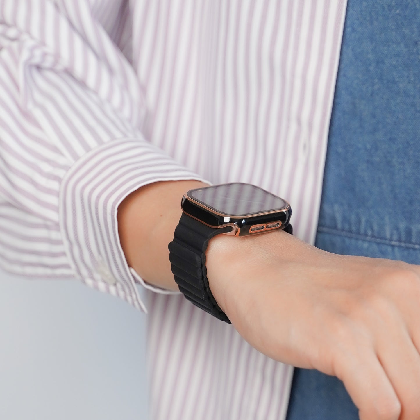 【NEW】マグネット オールシリコンループ アップルウォッチバンド Apple Watch ベルト