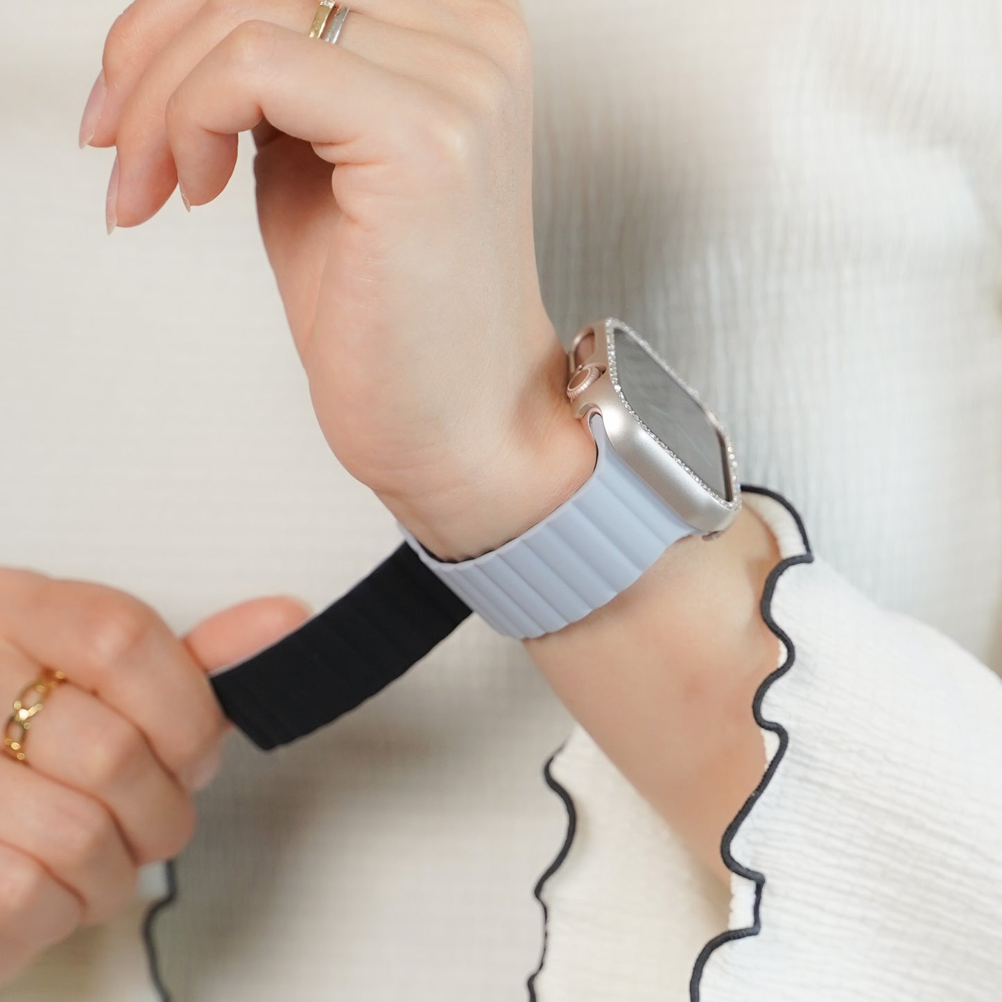 【NEW】マグネット オールシリコンループ アップルウォッチバンド Apple Watch ベルト