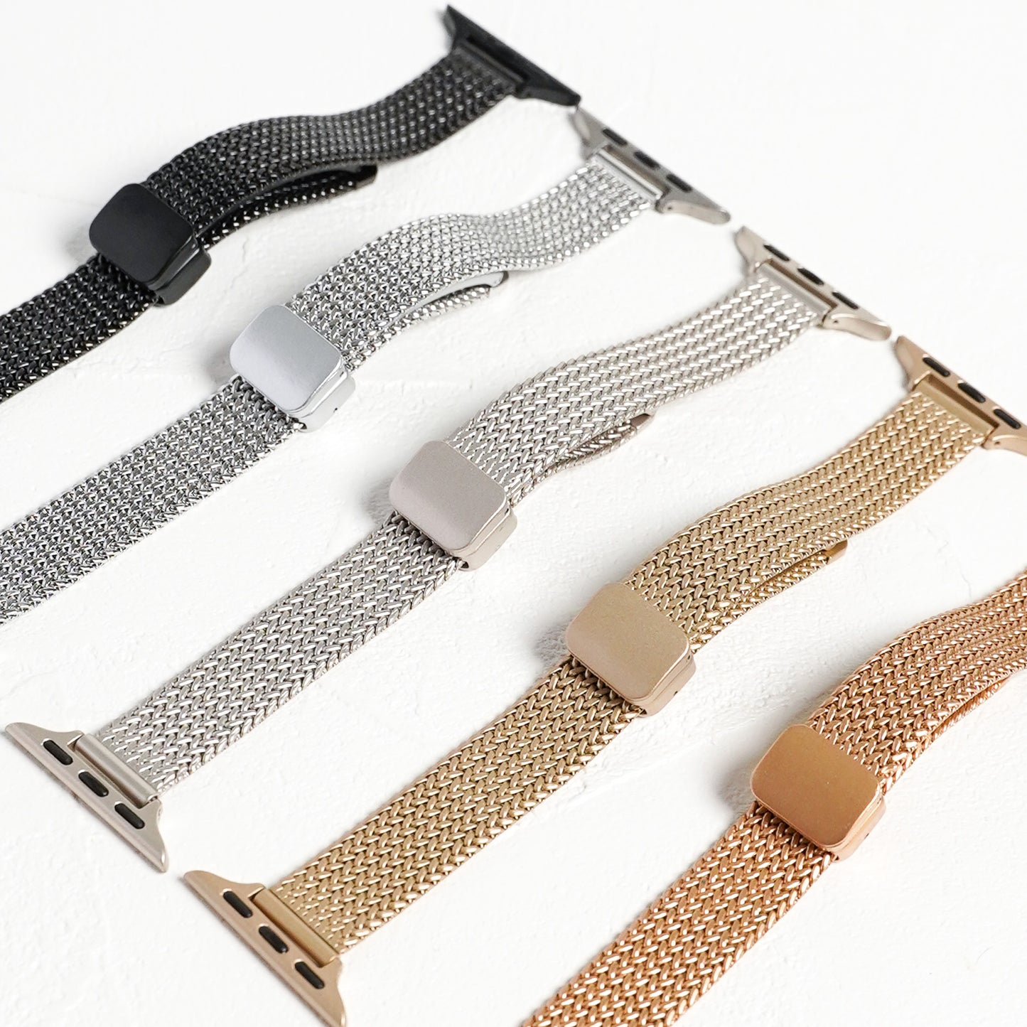 【NEW】マグネット ステンレススリム 三ツ折 アップルウォッチバンド Apple Watch ベルト