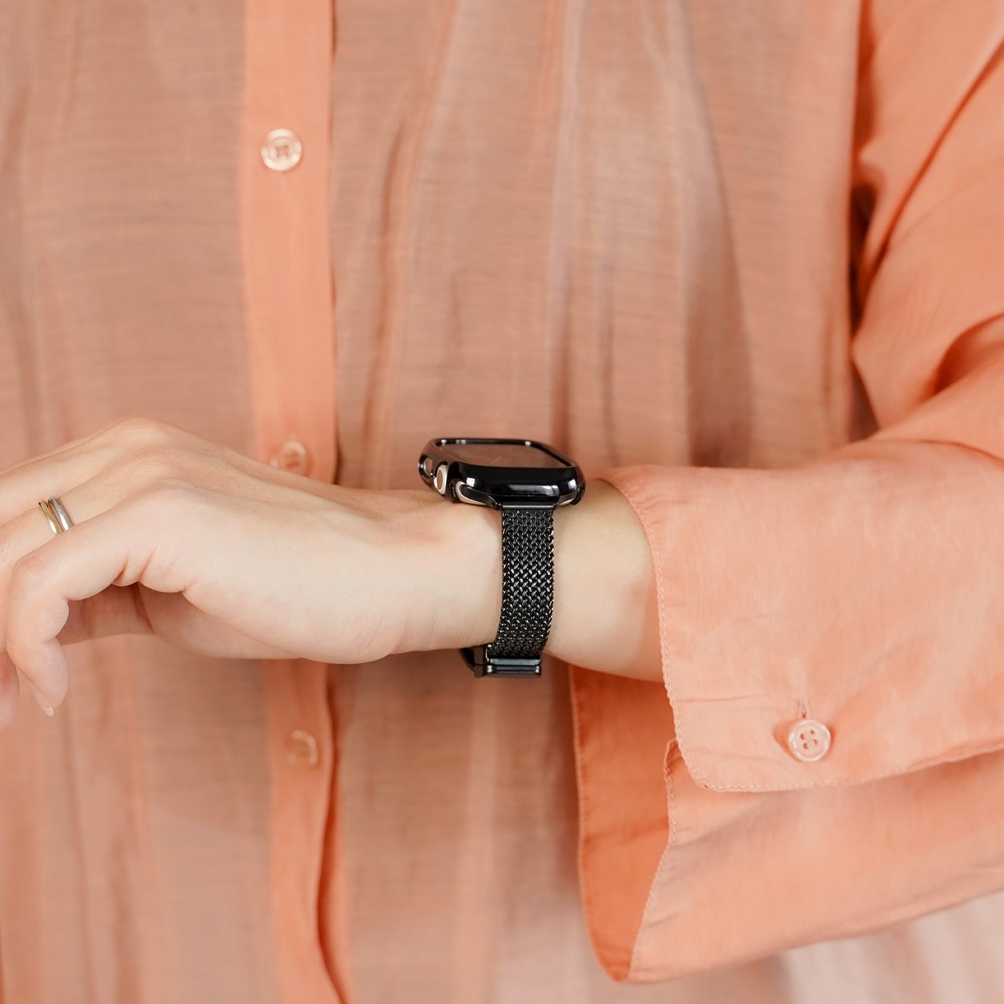 【NEW】マグネット ステンレススリム 三ツ折 アップルウォッチバンド Apple Watch ベルト