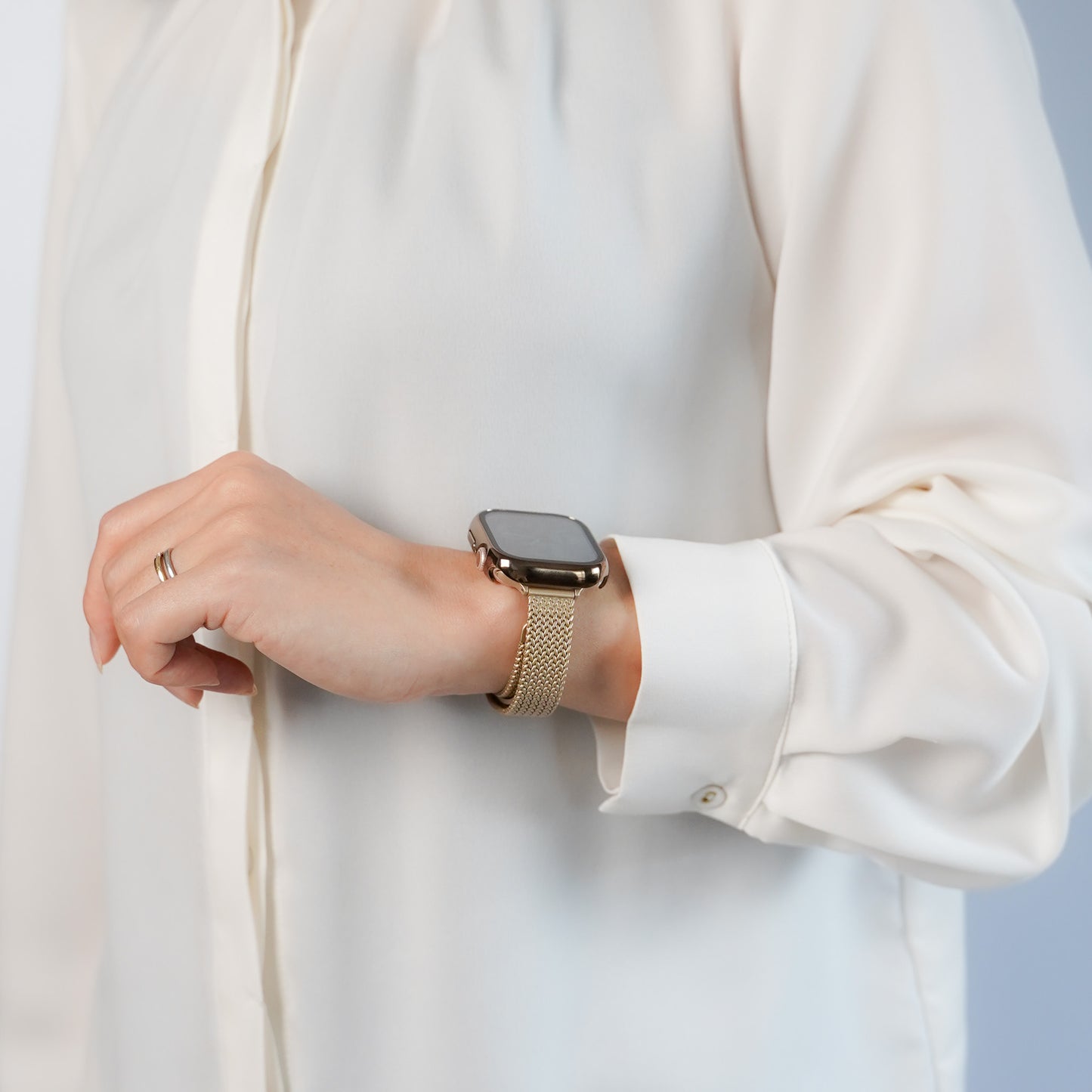 【NEW】マグネット ステンレススリム 三ツ折 アップルウォッチバンド Apple Watch ベルト