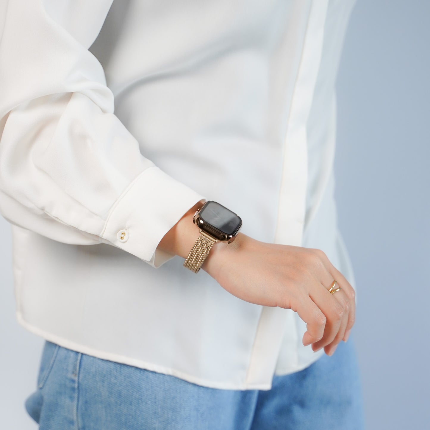 【NEW】マグネット ステンレススリム 三ツ折 アップルウォッチバンド Apple Watch ベルト