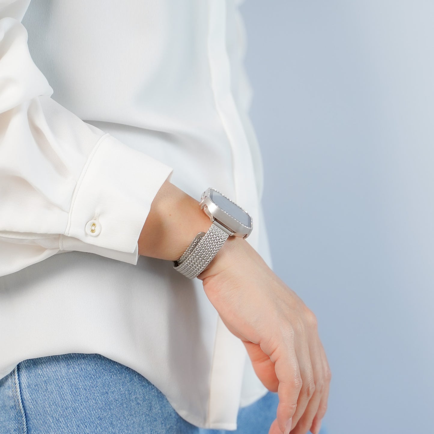 【NEW】マグネット ステンレススリム 三ツ折 アップルウォッチバンド Apple Watch ベルト