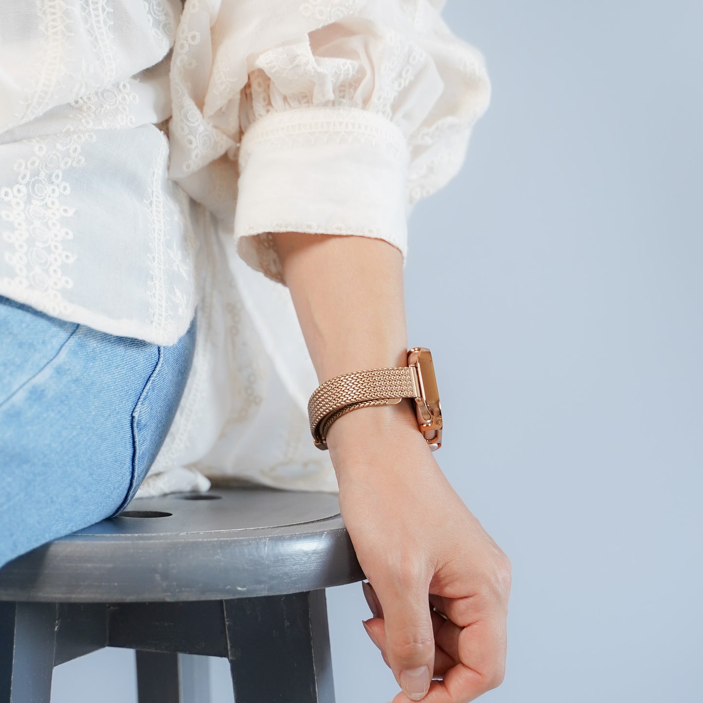 【NEW】マグネット ステンレススリム 三ツ折 アップルウォッチバンド Apple Watch ベルト