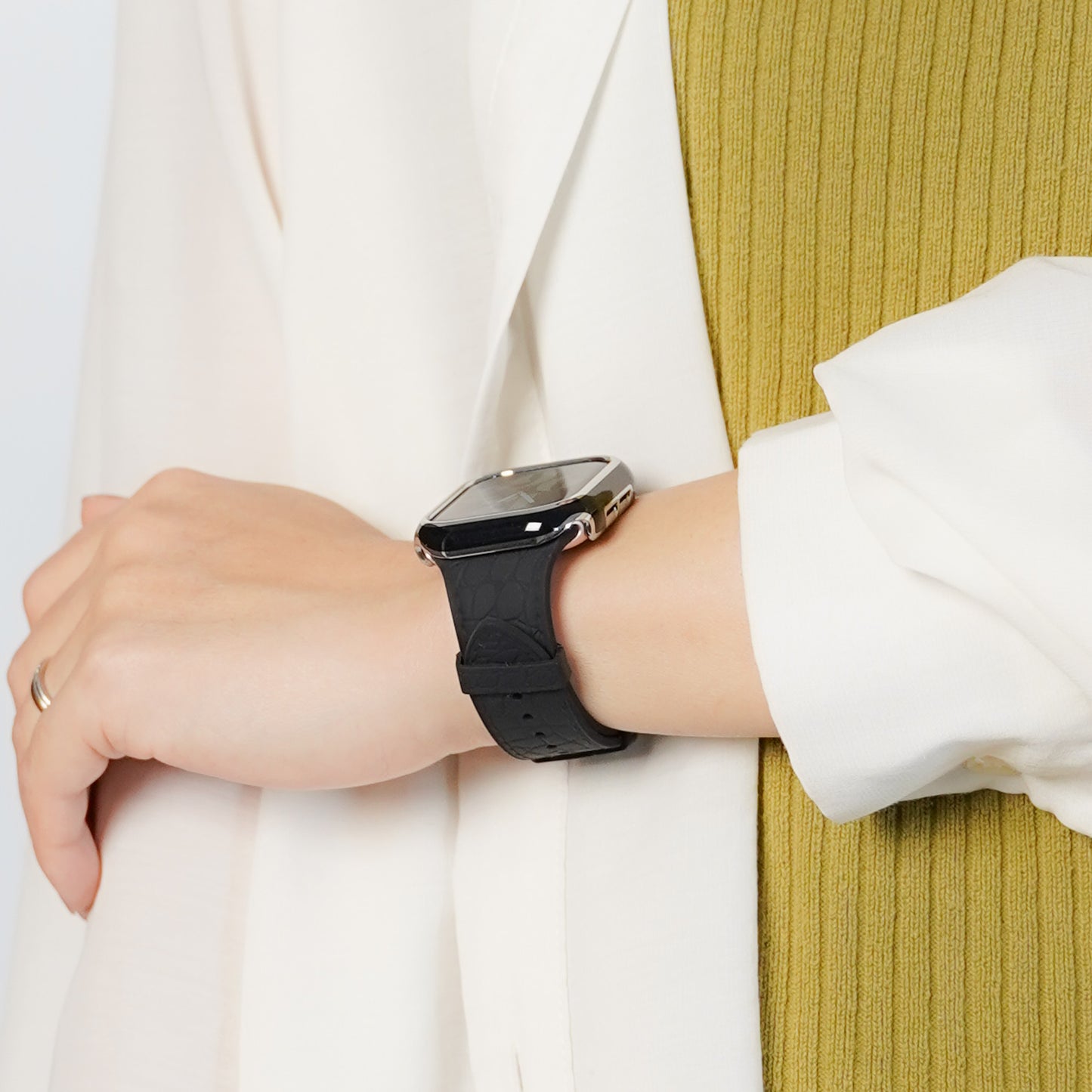 【NEW】シリコン レザー調 アップルウォッチバンド Apple Watch ベルト