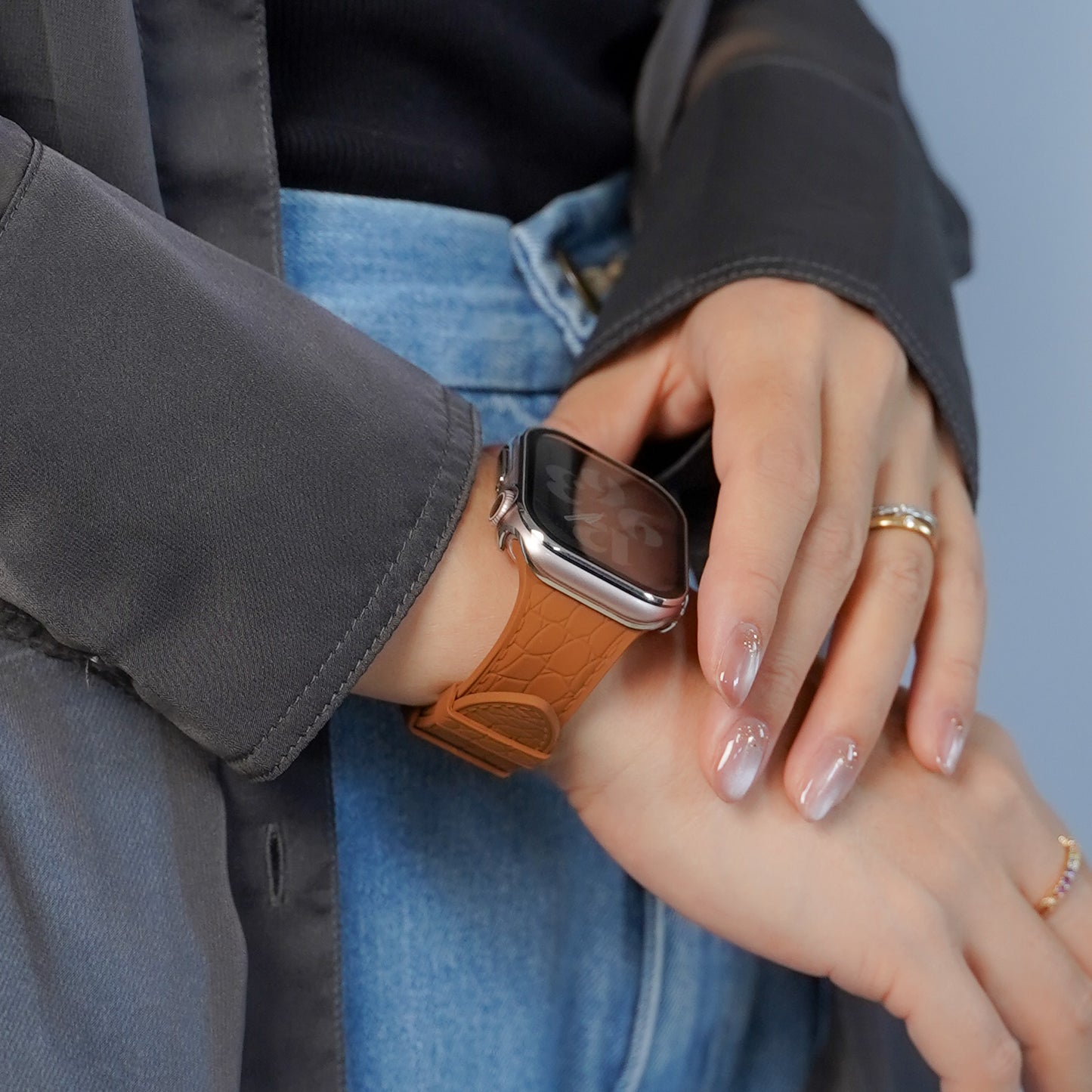 【NEW】シリコン レザー調 アップルウォッチバンド Apple Watch ベルト