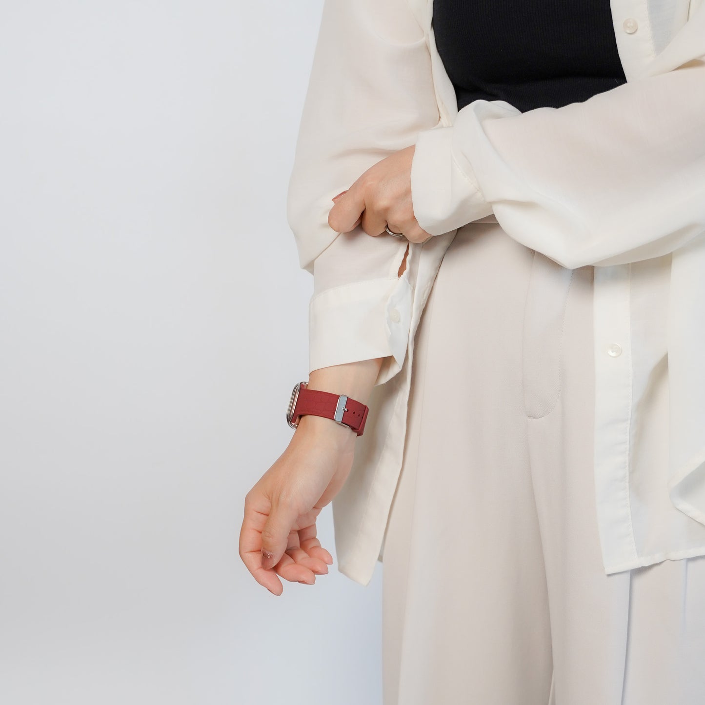 【NEW】シリコン レザー調 アップルウォッチバンド Apple Watch ベルト