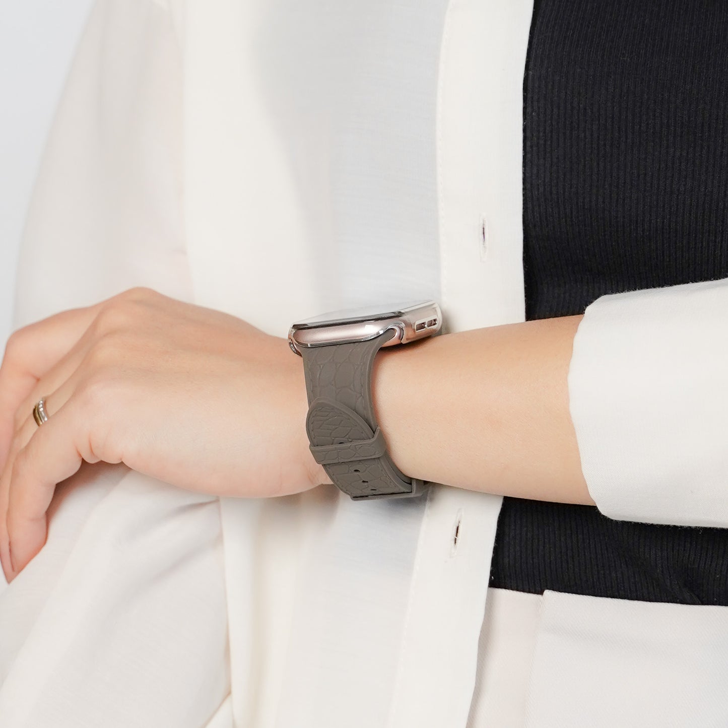 【NEW】シリコン レザー調 アップルウォッチバンド Apple Watch ベルト