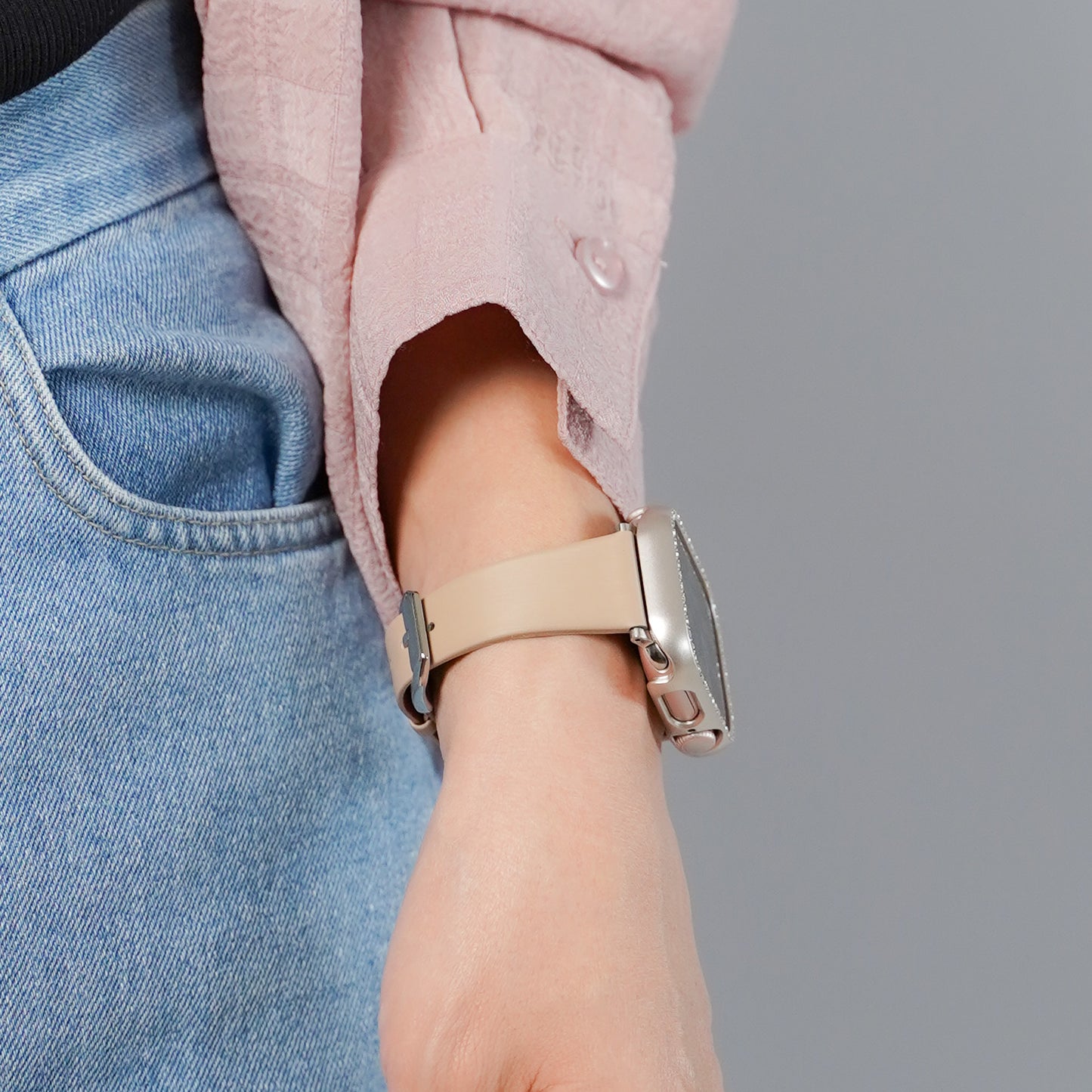 【NEW】レザー シルク調 アップルウォッチバンド Apple Watch ベルト